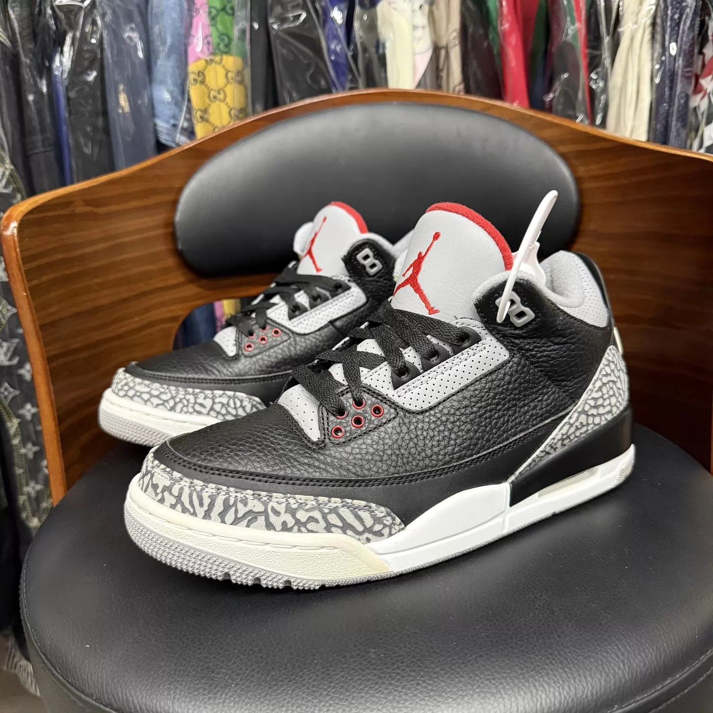 Nike Air Jordan 3 Black Cement US 40.5 Used Excellent Size US 7.5 / EU 40-41 - 1 Thumbnail