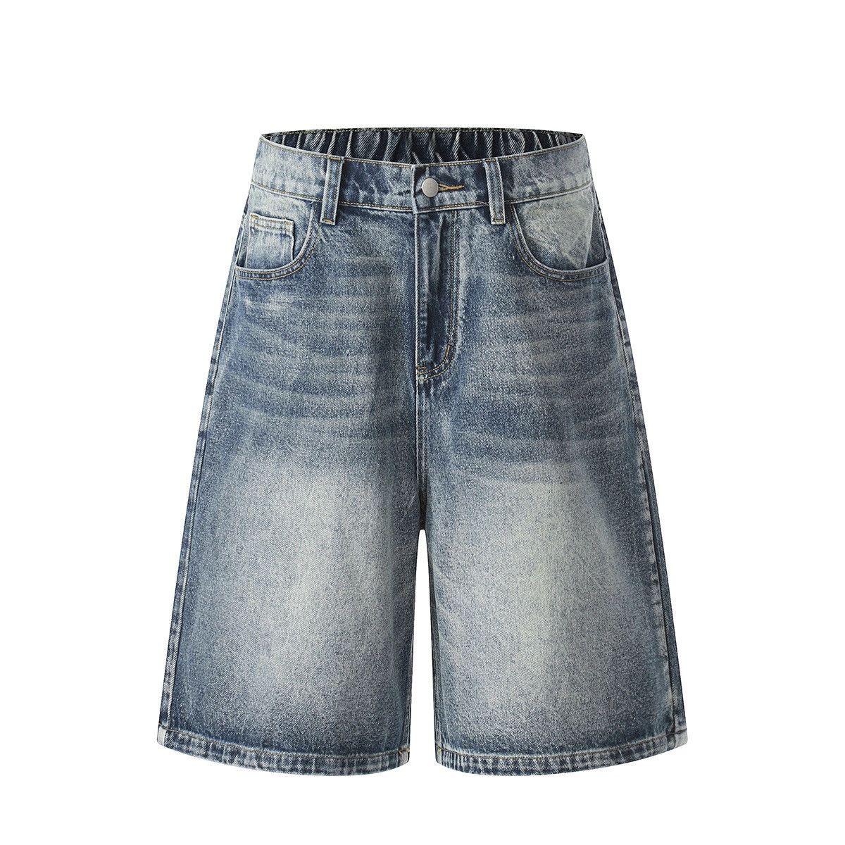 Vintage Men's Retro Washed Trendy Loose Denim Shorts Size US 32 / EU 48 - 1 Thumbnail