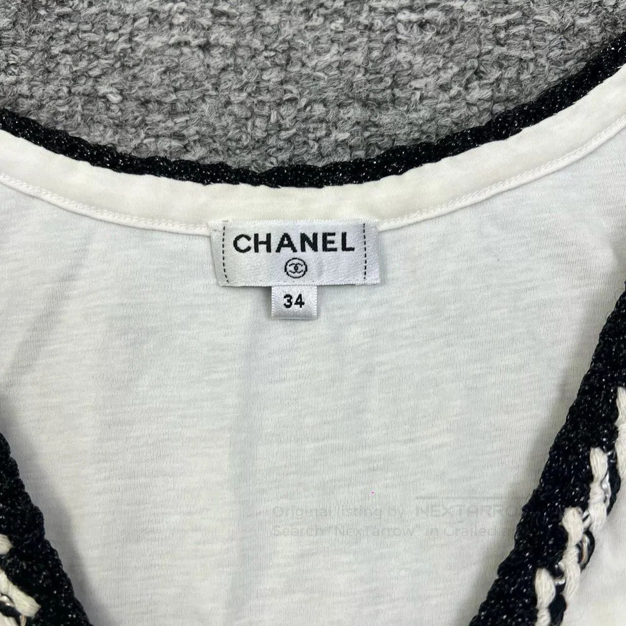 Chanel Chanel White Silver Trim Vest. Size XXS / US 00 / IT 34 - 3 Thumbnail