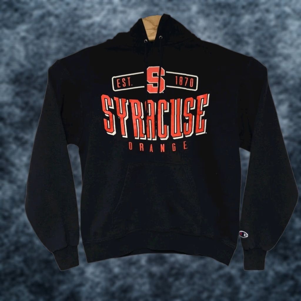 Champion Champion Hoodie Men M Navy Blue Y2K Syracuse University Logo Pullover Hooded All Seasons Basketball Gym & Training Size US M / EU 48-50 / 2 - 1 Thumbnail