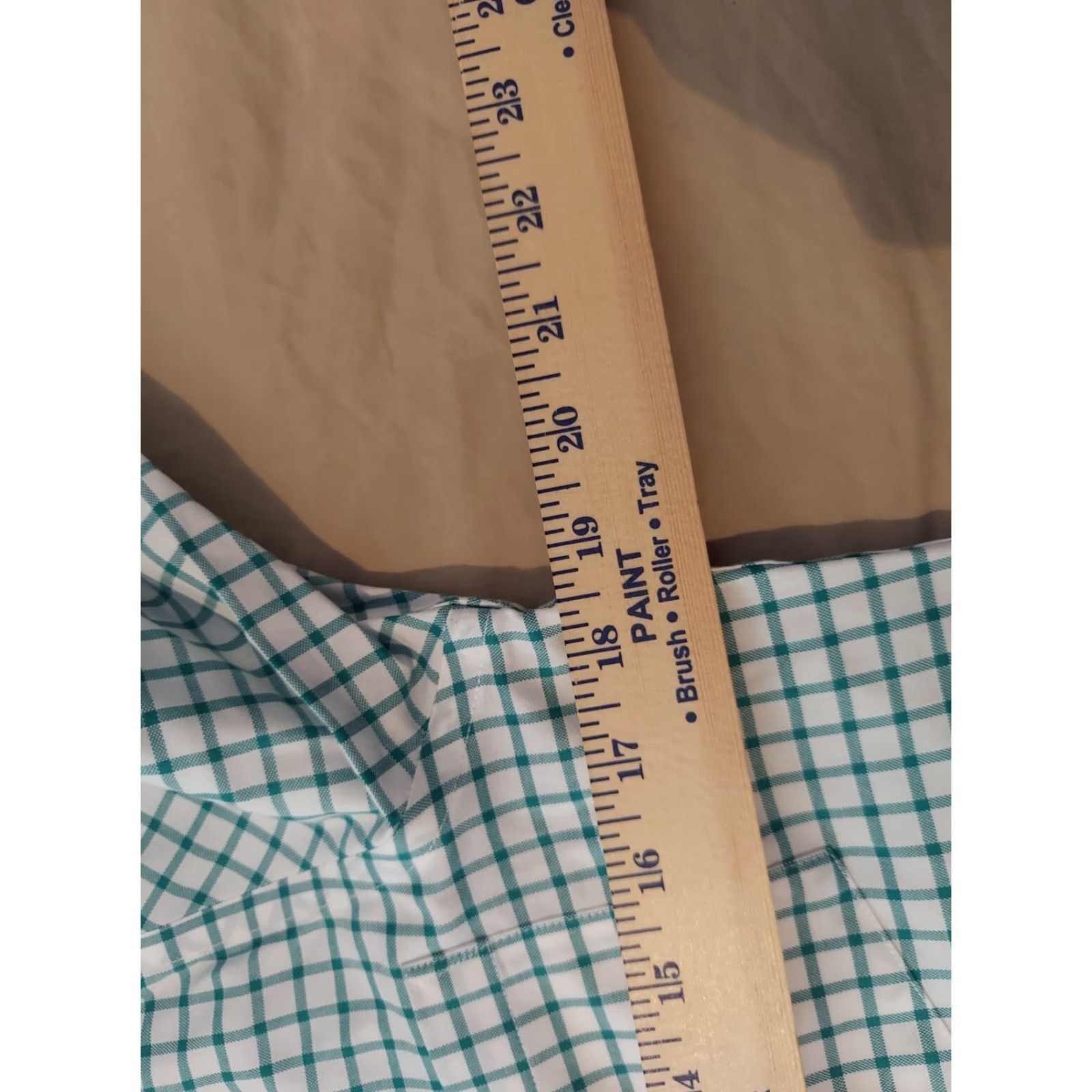Charles Tyrwhitt Charles Tyrwhitt Dress Shirt Mens XS Slim Green Cotton Button Size 34R - 4 Thumbnail