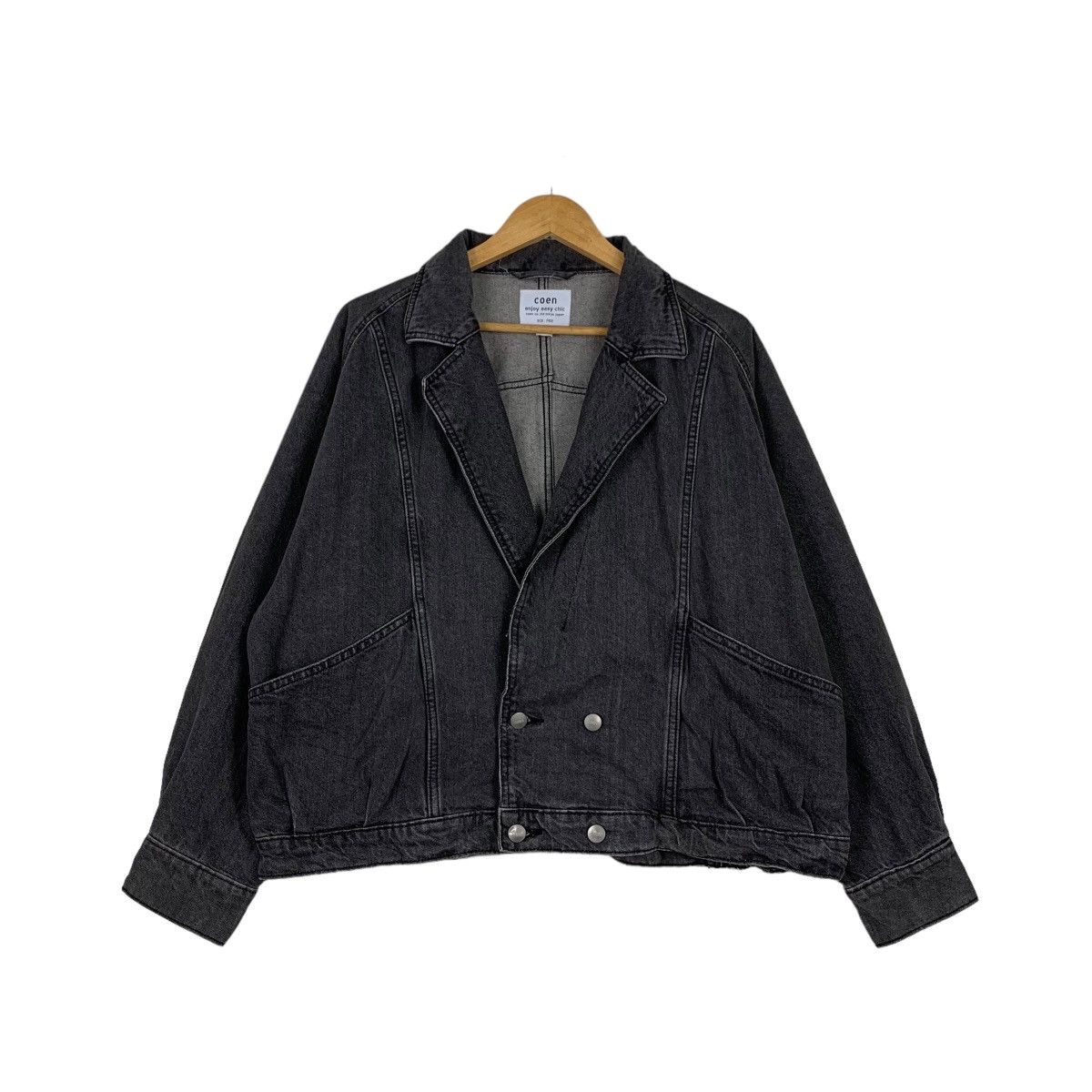 Japanese Brand COEN Usa Cotton Double Breasted Denim Jacket #1101-C50 Size US M / EU 48-50 / 2 - 1 Thumbnail