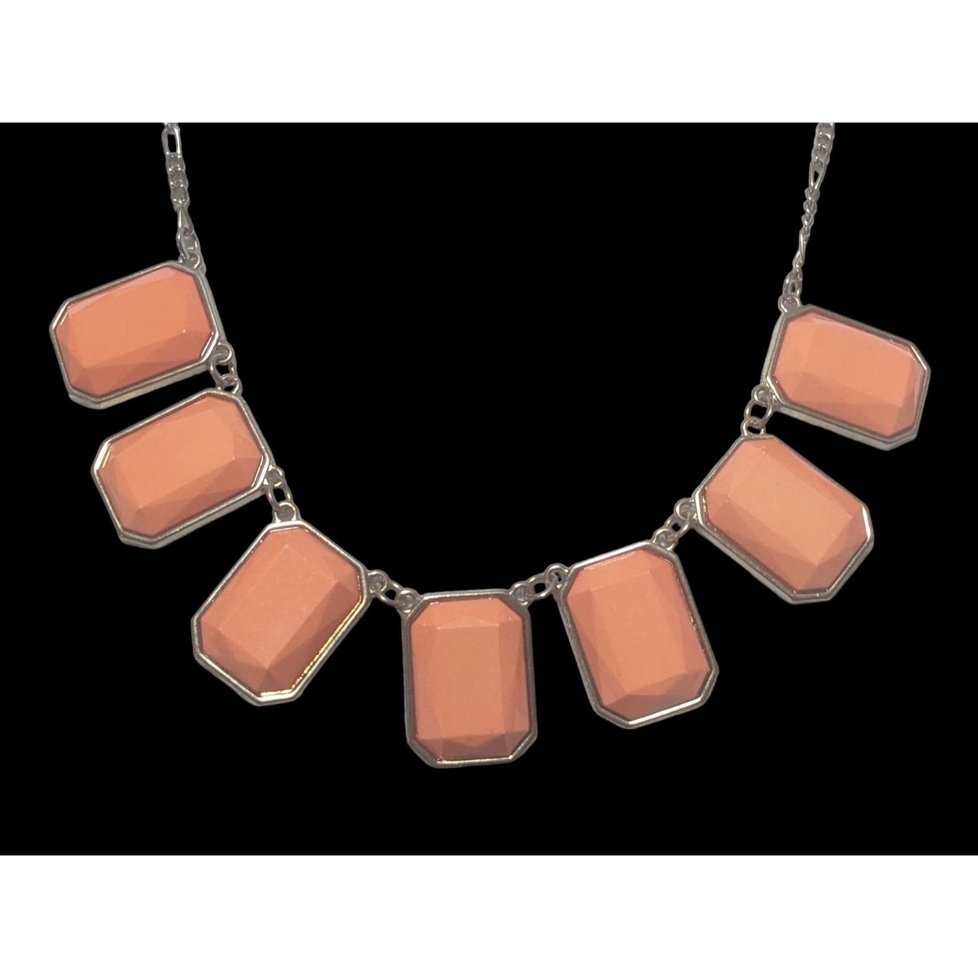 Other Vintage Style Orange Gemstone Statement Necklace Size ONE SIZE - 3 Thumbnail