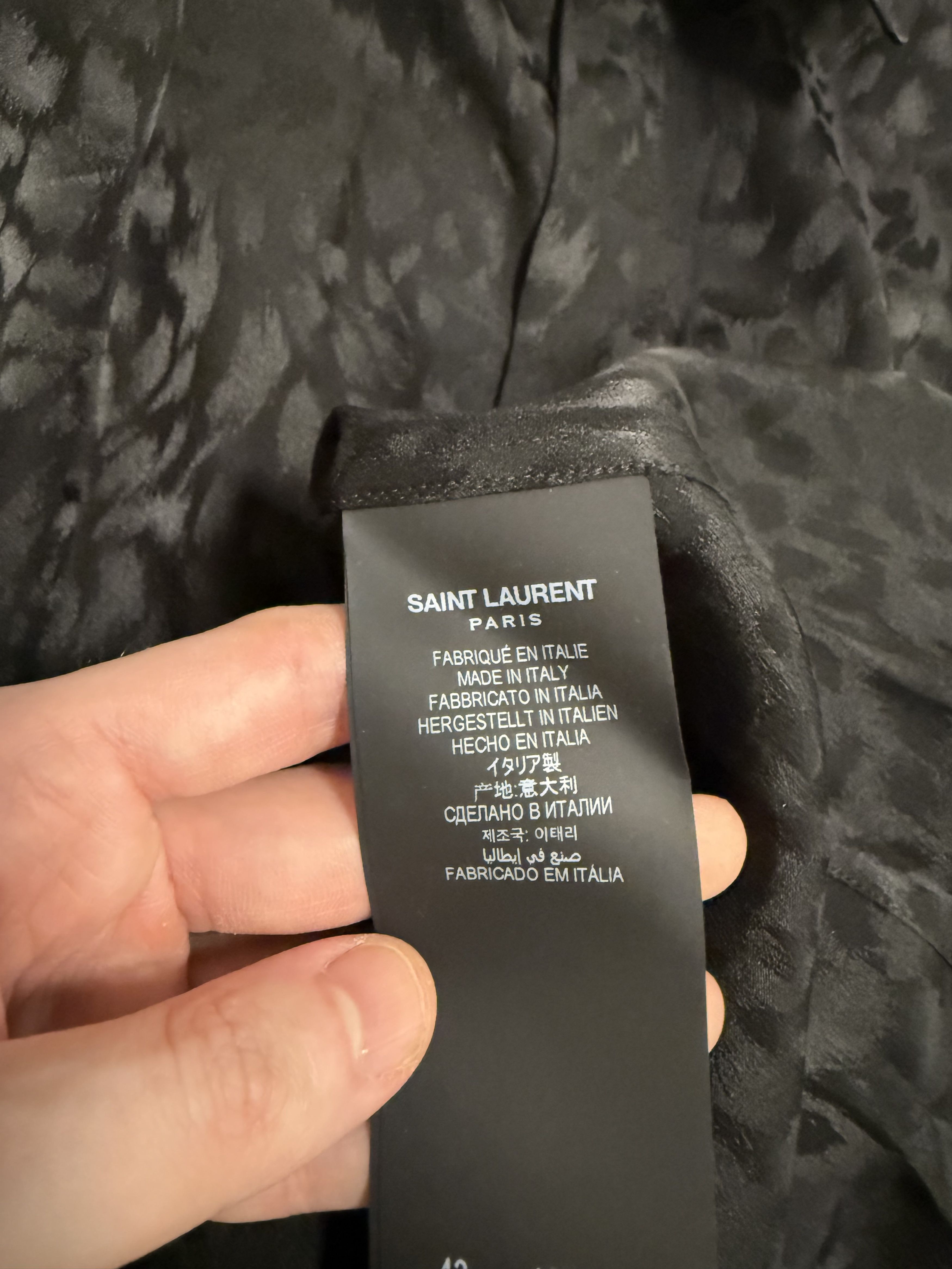 Saint Laurent Paris SS23 Saint Laurent Shirt in Matte and Shiny Silk Size US XL / EU 56 / 4 - 10 Thumbnail