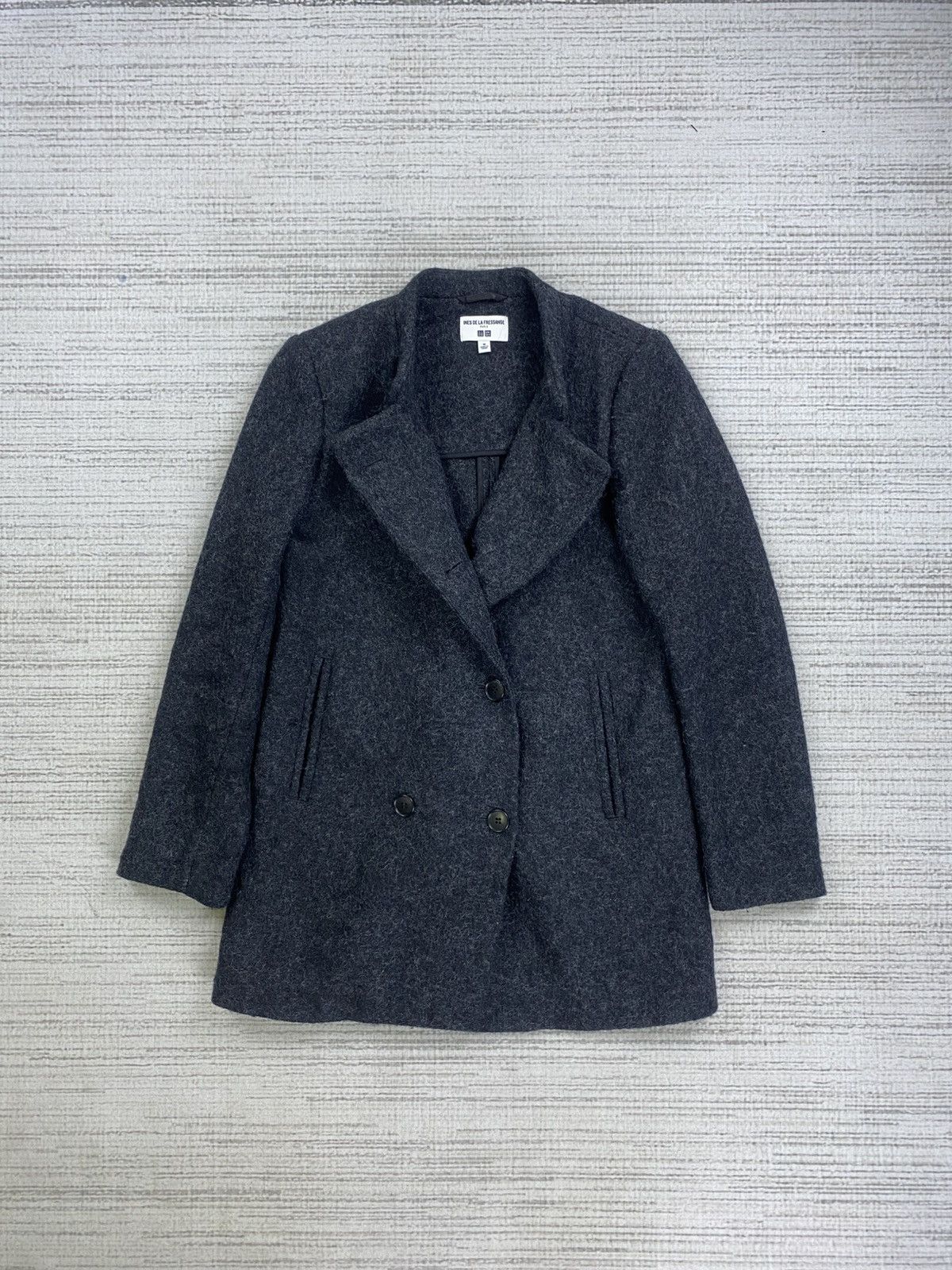 Designer × Uniqlo × Vintage Vtg Uniqlo X Ines De La Fressange Paris Wool Jacket Coat Size US S / EU 44-46 / 1 - 5 Thumbnail