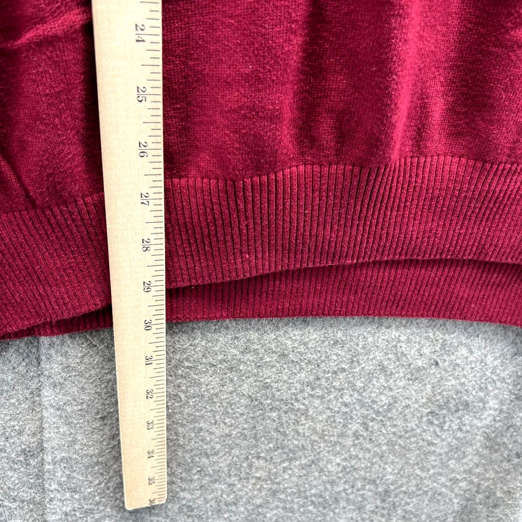 Tommy Hilfiger Tommy Hilfiger Pullover Sweater Mens XXL Red V-Neck Fleece Knit Cotton Shirt Season All Seasons Logo Size US XXL / EU 58 / 5 - 4 Thumbnail