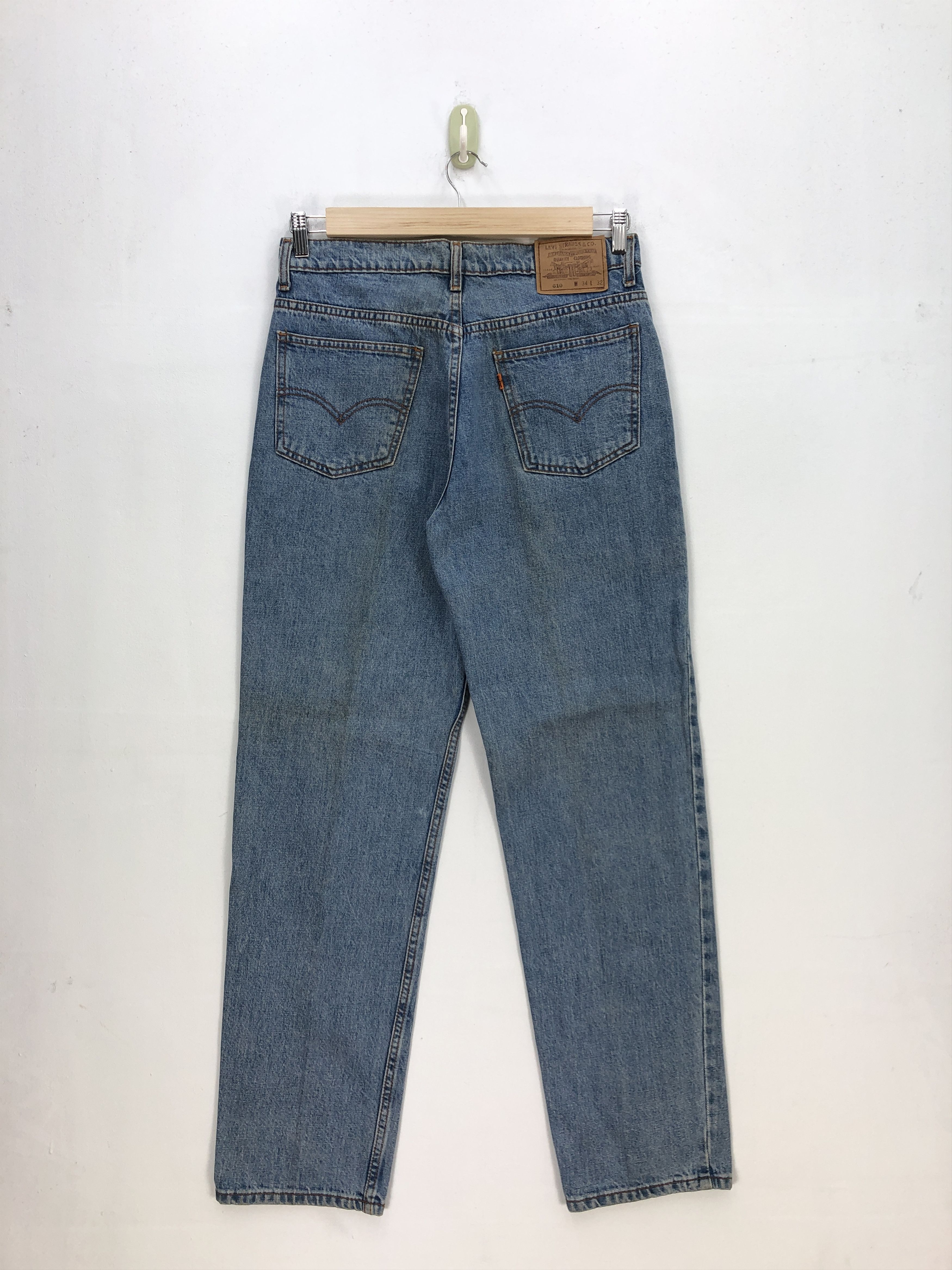 Levi's Vintage Levis Orange Tab Jeans Dirty Levi's Light Wash Denim Size US 33 - 2 Thumbnail