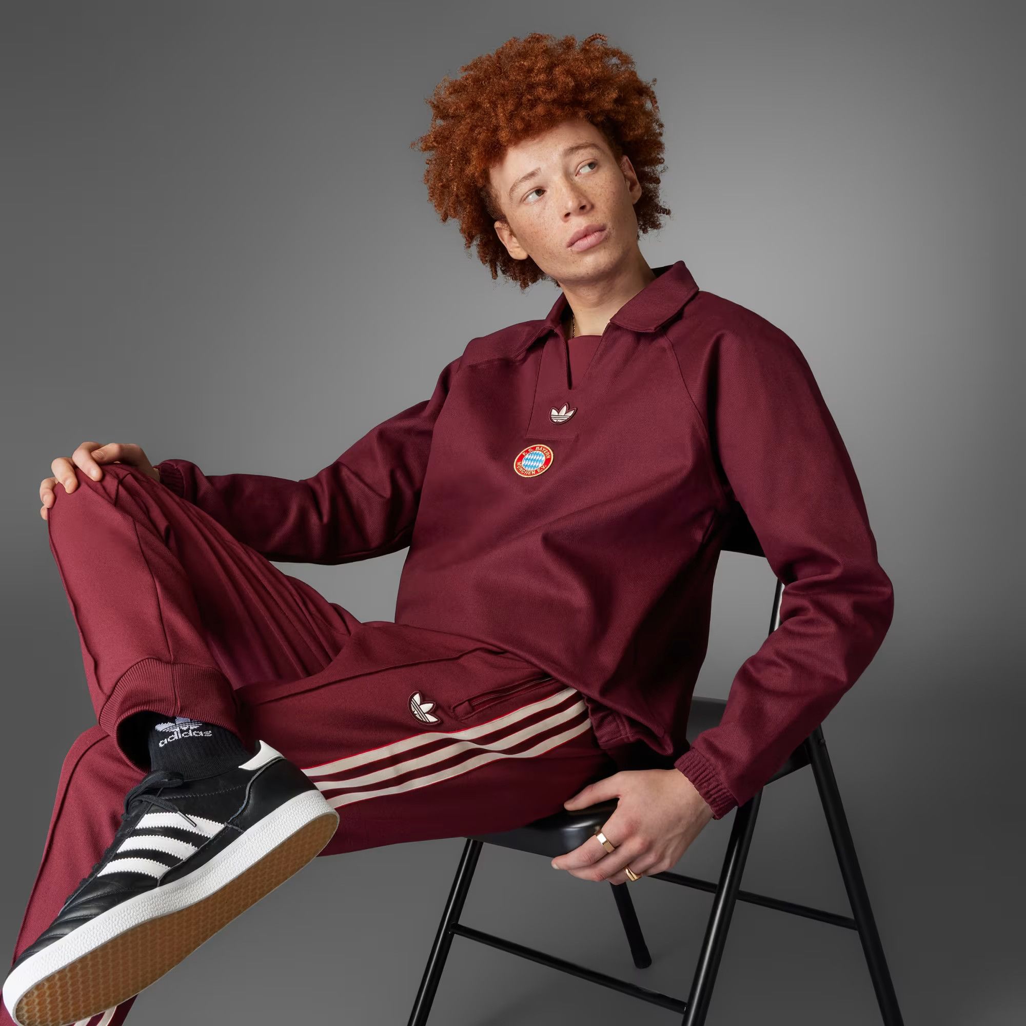 ADIDAS X FC BAYERN TERRACE ICONS DRILL SWEATSHIRT L