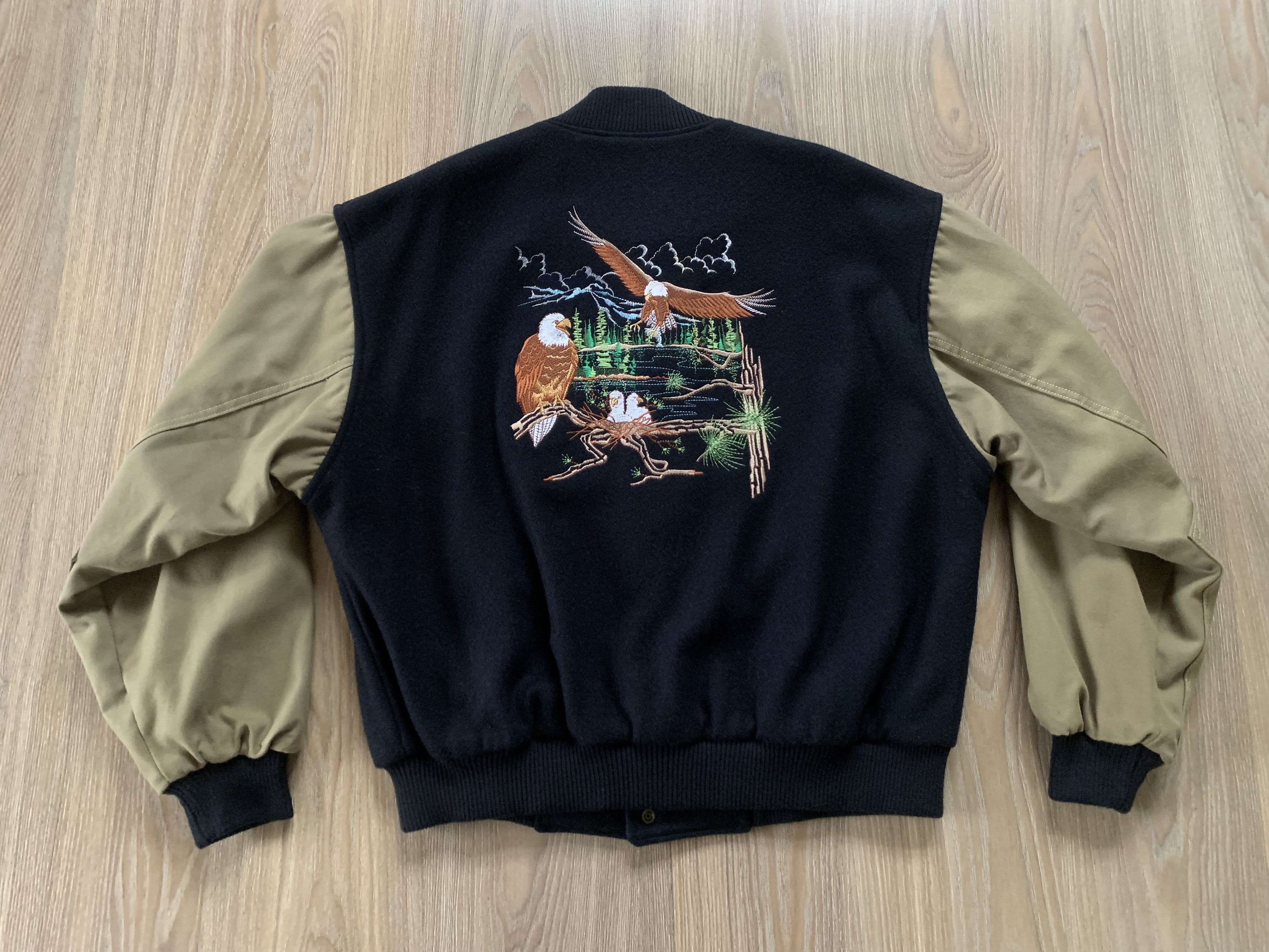 Other Vintage Treeline Wool Eagles Embroidered Jacket Size US L / EU 52-54 / 3 - 3 Thumbnail
