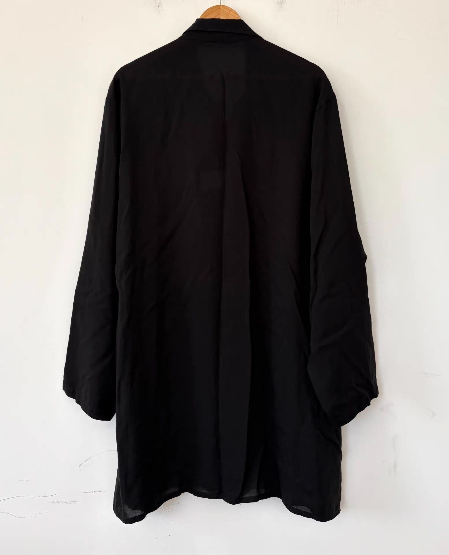 Yohji Yamamoto Black Long Sleeve Button-Up Shirt Size US L / EU 52-54 / 3 - 2 Thumbnail