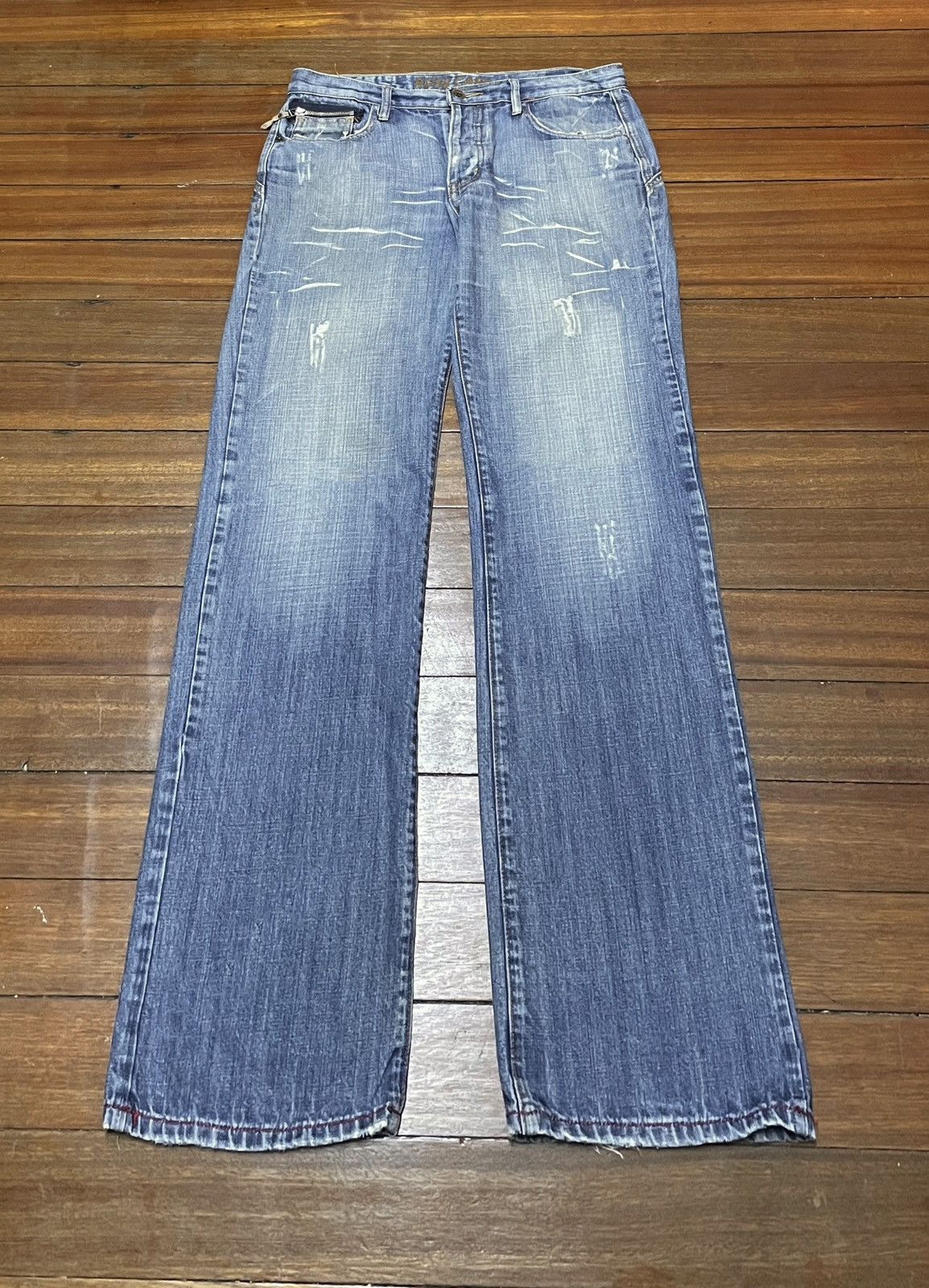 Japanese Brand × Vintage Rare Design Vintage Brand Ross Carra Baggy Jeans 2000s Size US 34 / EU 50 - 1 Thumbnail