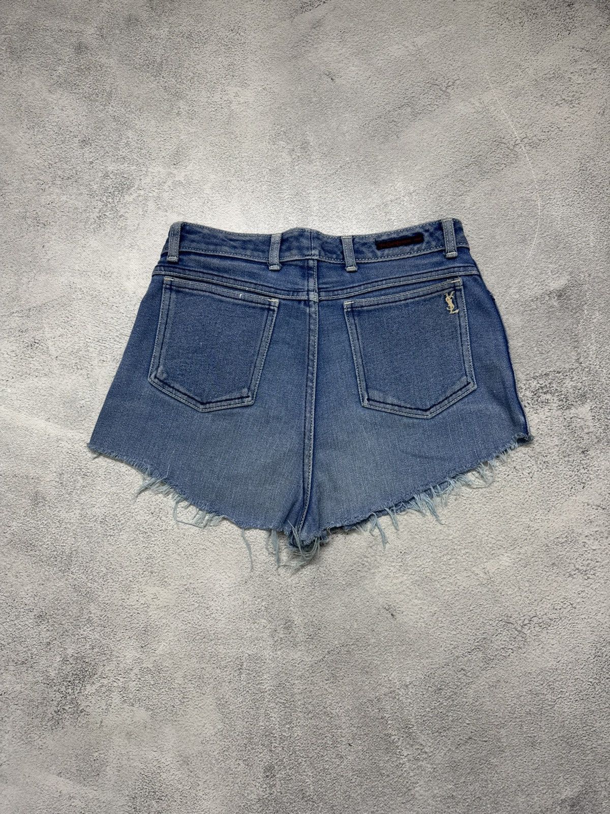 Yves Saint Laurent Vintage Y2k Yves Saint Laurent YSL Denim Shorts 00’s Size 32" / US 10 / IT 46 - 3 Thumbnail
