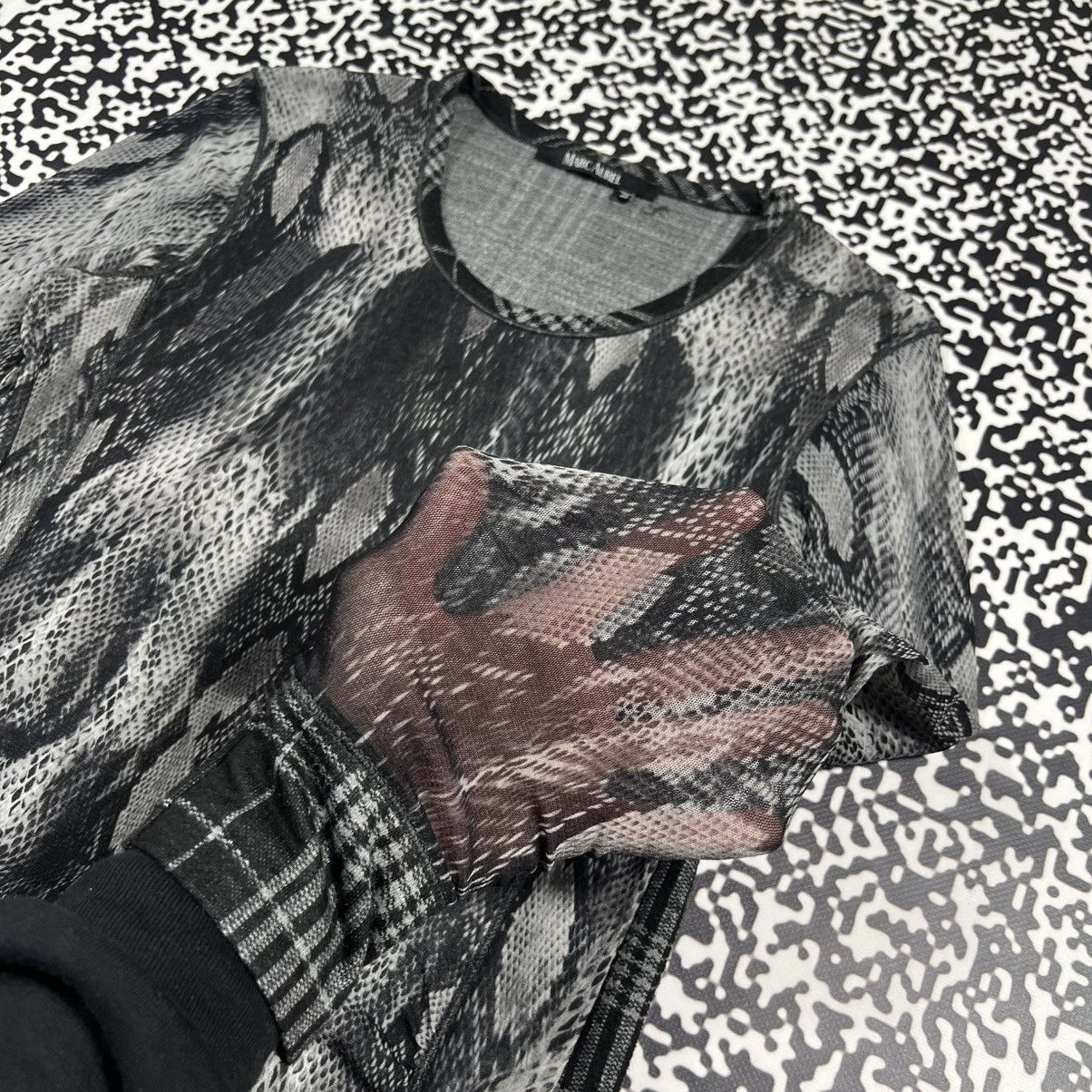 Japanese Brand Vintage Y2K Marc Aurel Snake Retro Mesh Longsleeve Size XL / US 12-14 / IT 48-50 - 15 Thumbnail