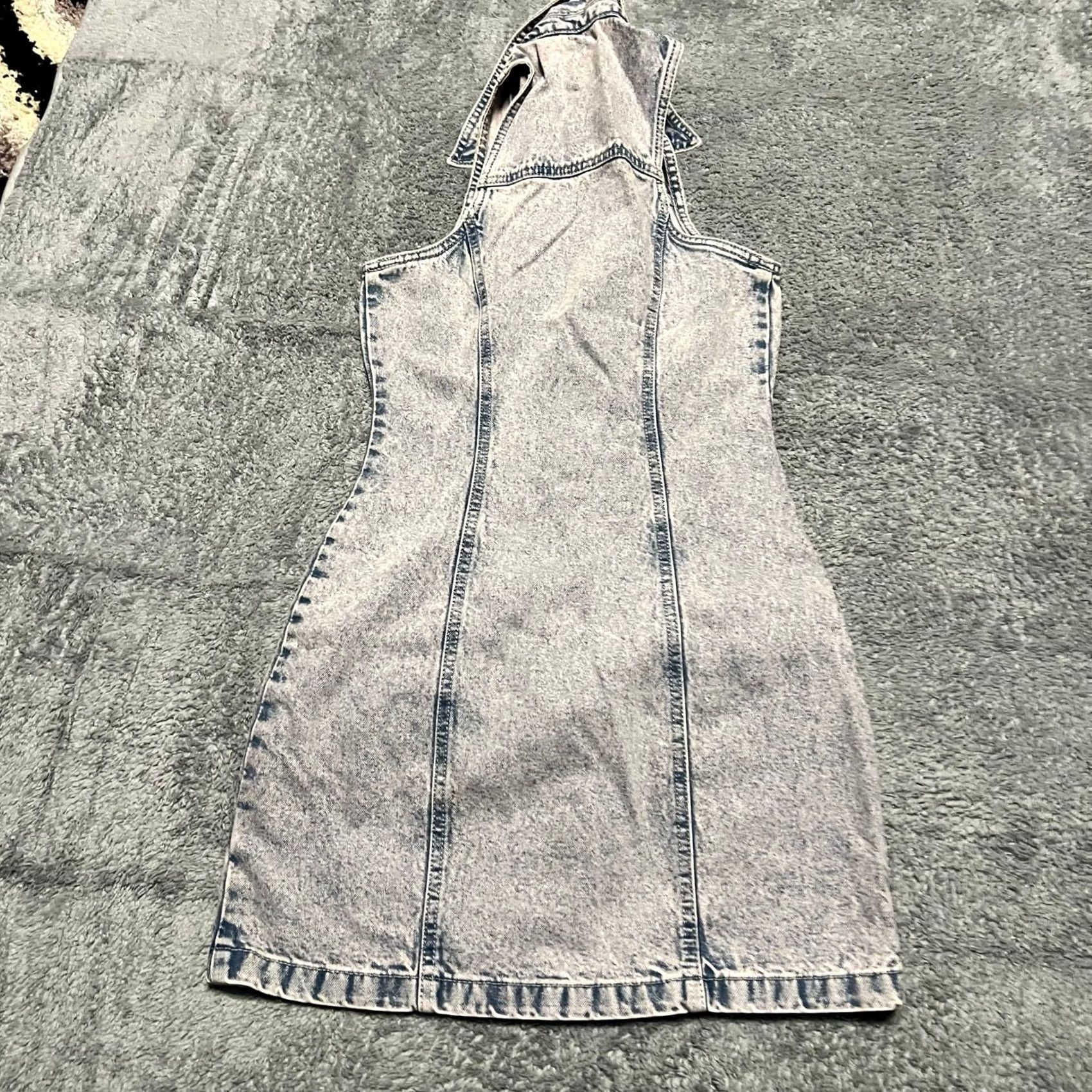 Cotton On Cotton On Dress Womens 2 XS Denim Halter Mini Dress Jean Blush Pink Blue Size 26" / US 2 / IT 38 - 3 Thumbnail