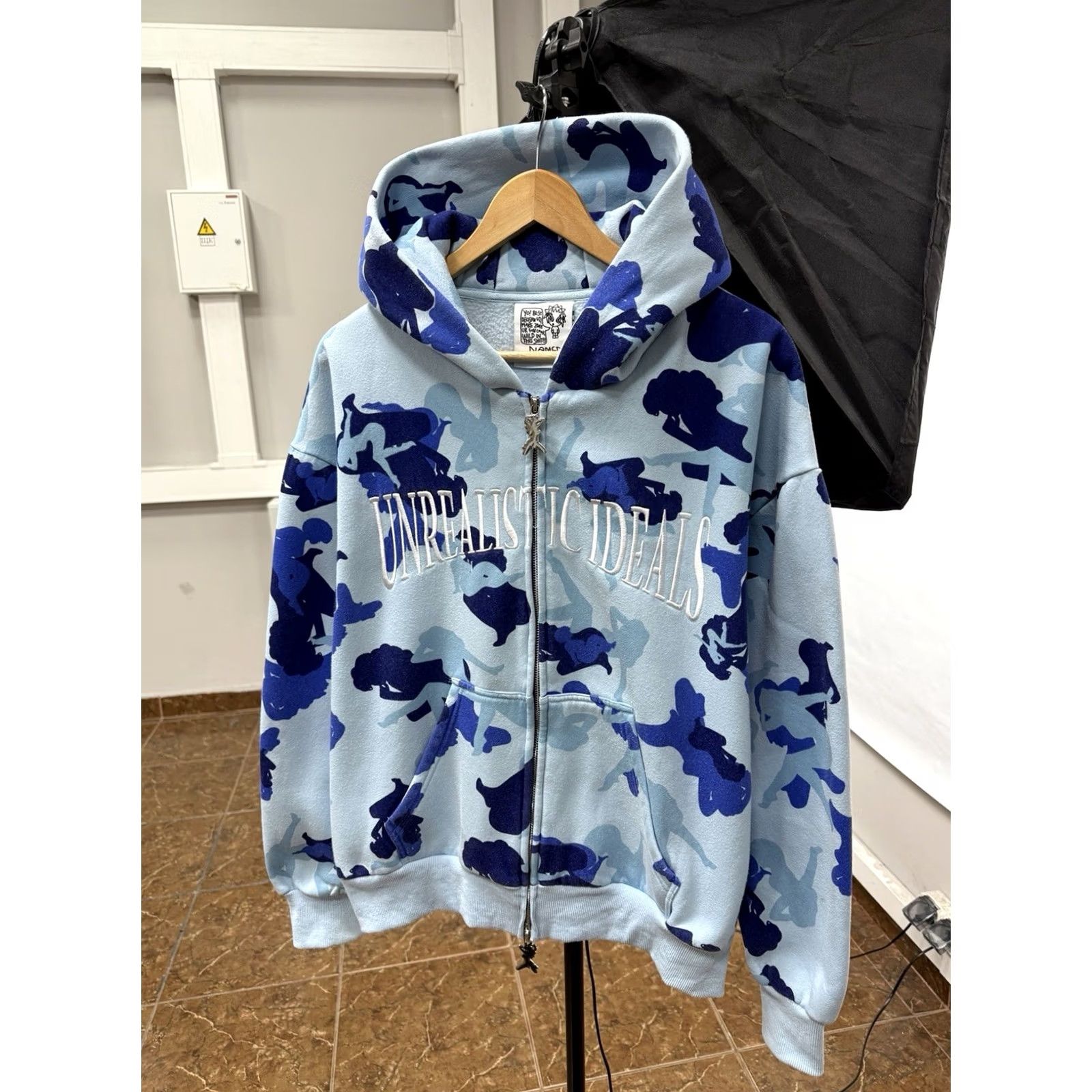 Named Collective Named Collective Y2K Sexy Girl Camo Baggy Zip Up Hoodie M/L Size US M / EU 48-50 / 2 - 2 Thumbnail