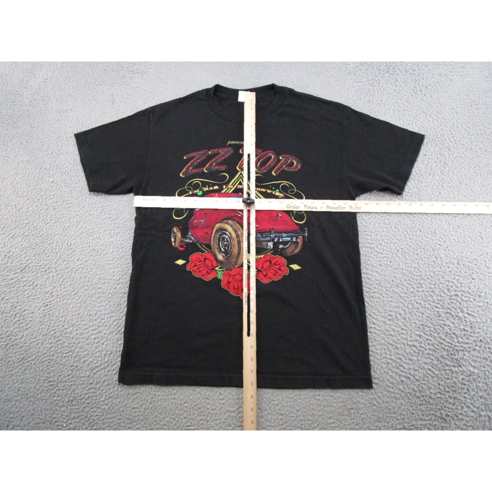 Doublet 2015 ZZ Top Double Sided Tour Graphic T-Shirt Black Cotton Men's M Short Sleeve Crew Neck Rock Band Music Shirt Size US M / EU 48-50 / 2 - 4 Thumbnail