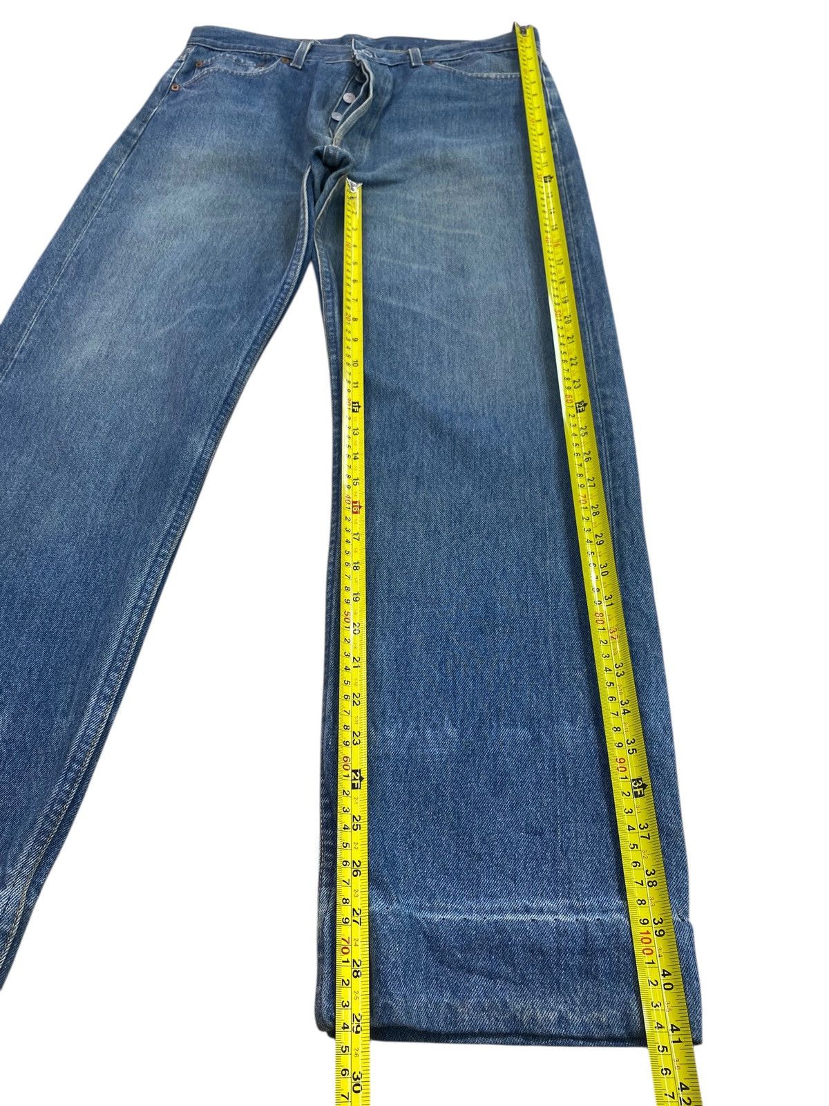 Levi's Vintage 501 Levi’s Medium Blue Wash Style Loose Jeans Size US 33 - 10 Thumbnail