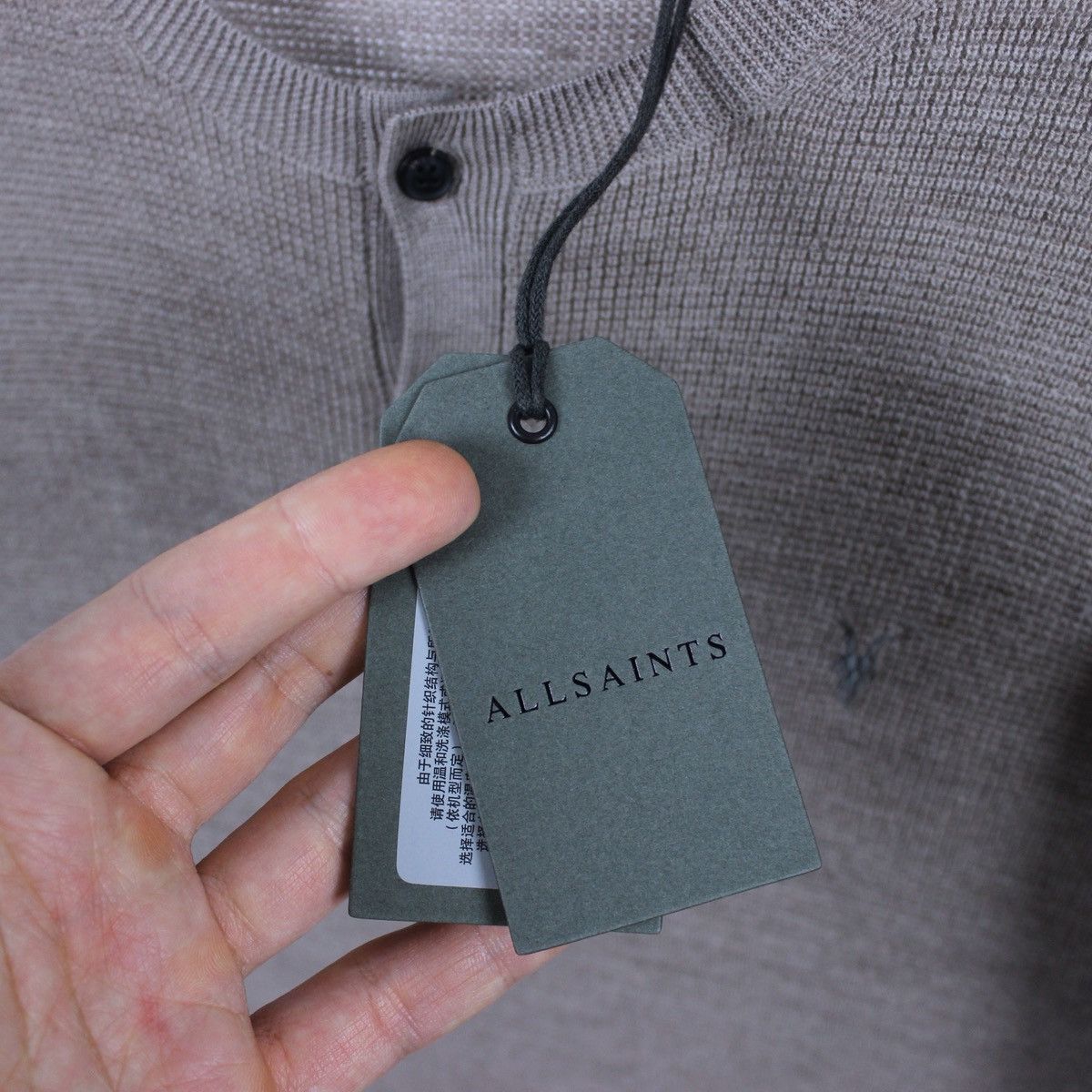 Allsaints Allsaints Merino Wool Ivar Henley Sweater Size US XS / EU 42 / 0 - 6 Thumbnail
