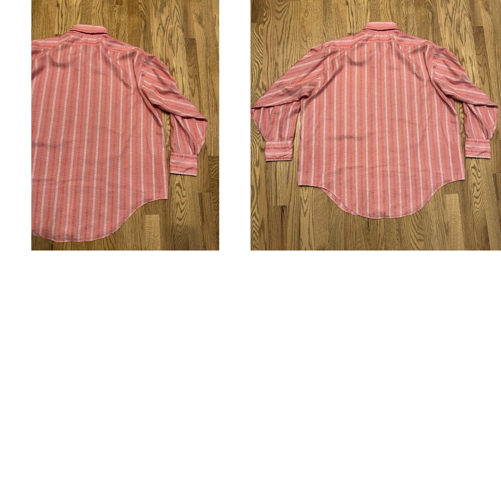 Vintage VINTAGE Manhattan Button-Up Shirt Men’s 2XL Pink Striped Cotton Collared Long Sleeve 70s 80s Retro Disco Pockets Size US XXL / EU 58 / 5 - 8 Thumbnail