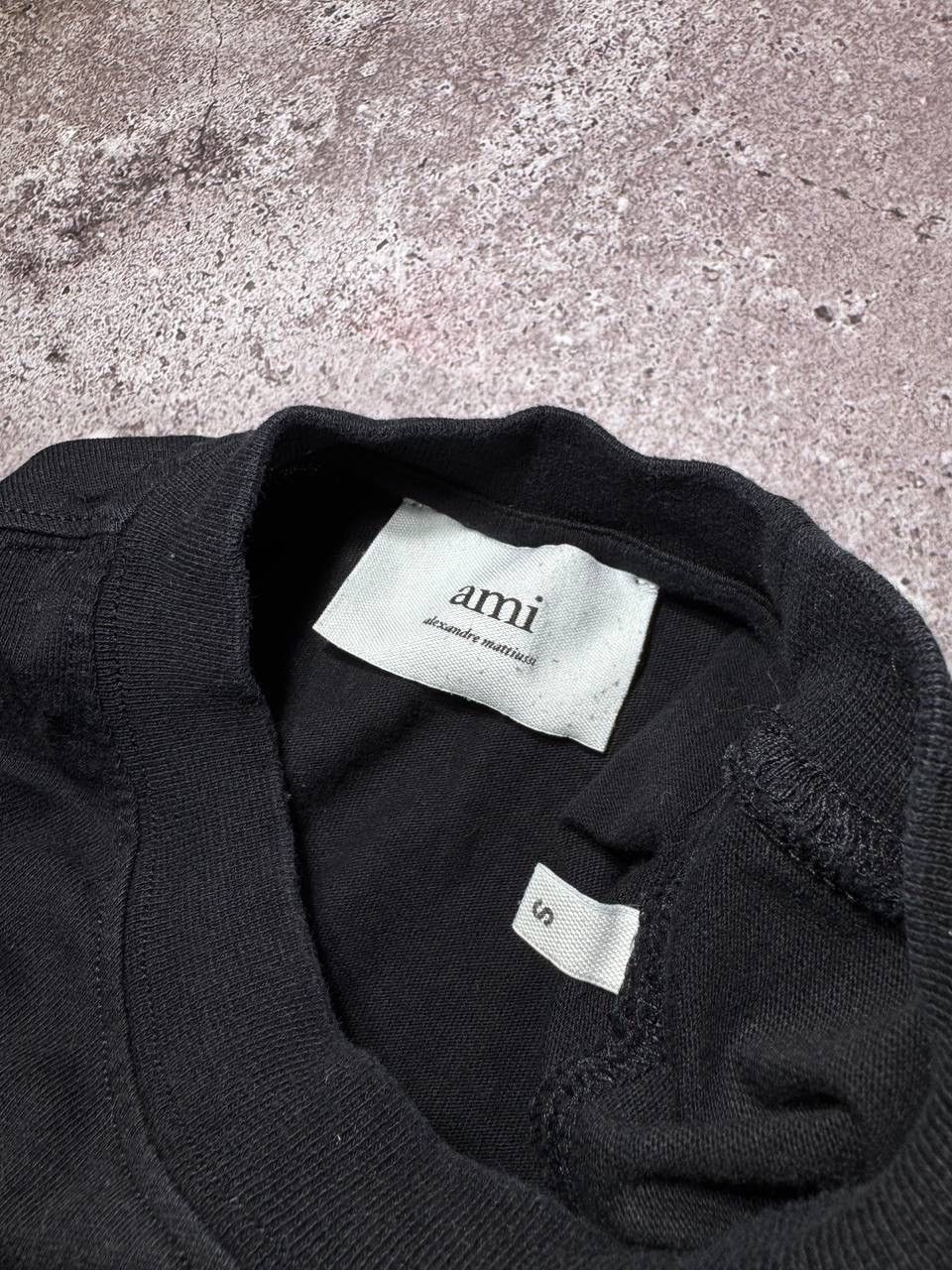 AMI AMI Paris Black Rare T-shirt Embroidered Logo Streetwear Size US S / EU 44-46 / 1 - 12 Thumbnail