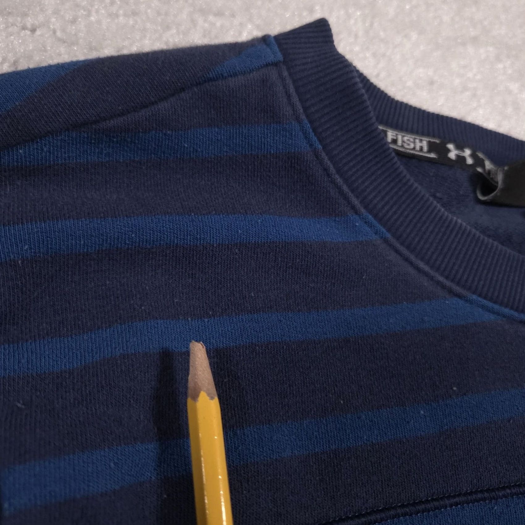 Under Armour Under Armour Fish Sweatshirt Mens Large Blue Striped Pullover Logo Outdoor Size US L / EU 52-54 / 3 - 6 Thumbnail