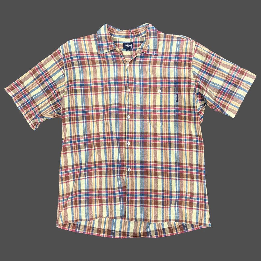 Stussy Stussy 1990 90s Vintage USA Made Button Up S/S Rare Shirt Size US L / EU 52-54 / 3 - 1 Thumbnail