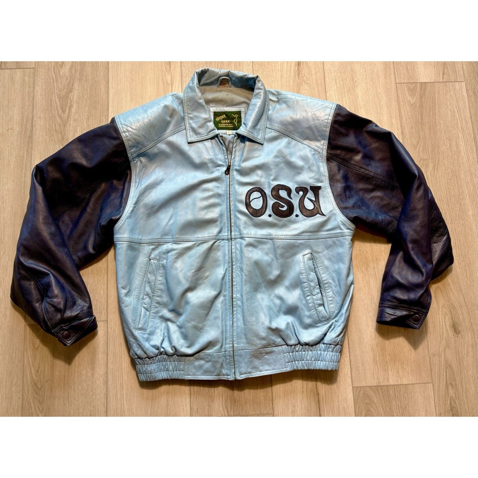 Leather VTG 90s Old School University Streetwear XL Leather Jacket Size US XL / EU 56 / 4 - 2 Thumbnail