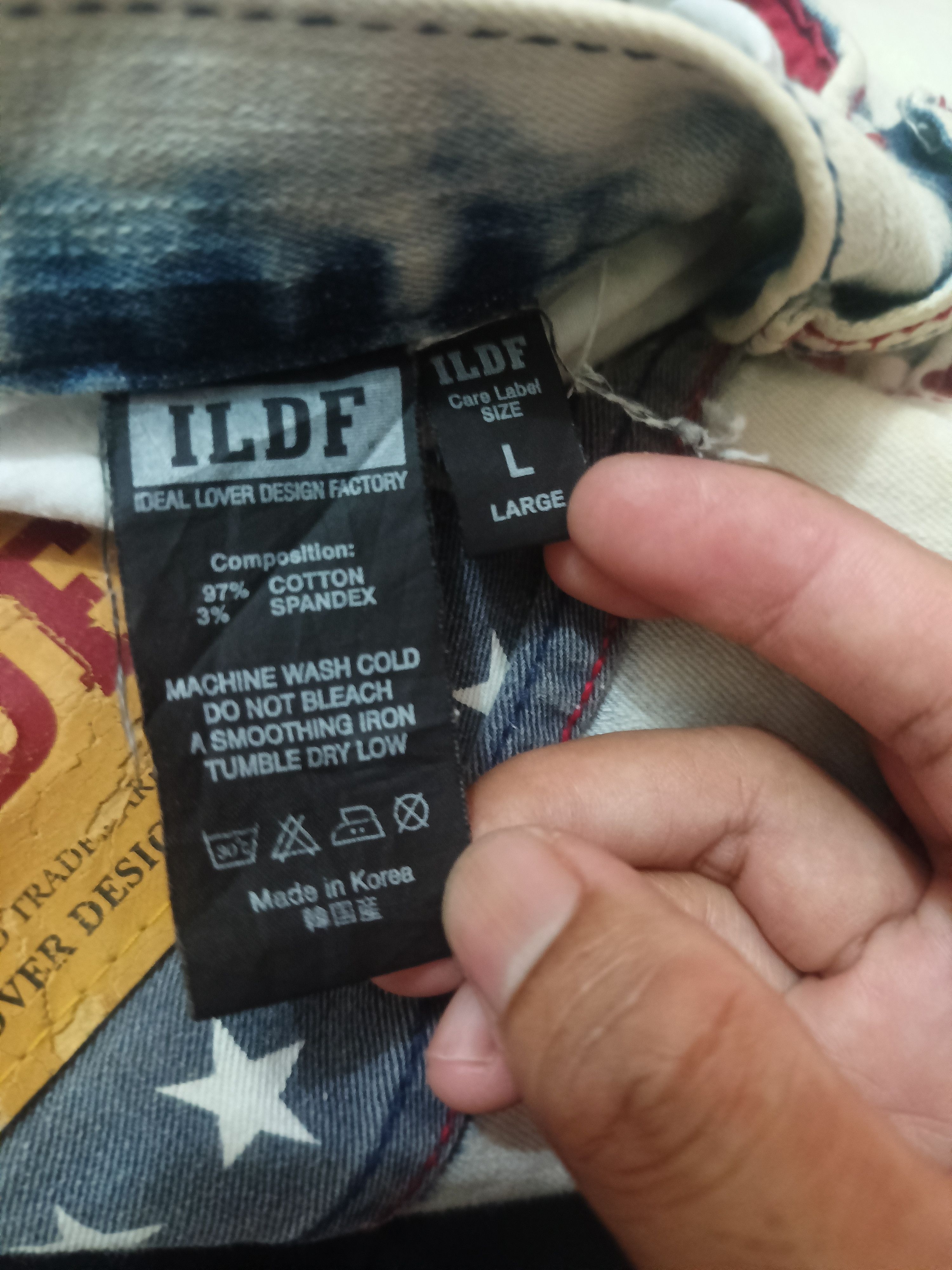 14th Addiction × If Six Was Nine × Japanese Brand ILDF street makes it punk Acid wash jeans USA flag Size US 33 - 9 Thumbnail