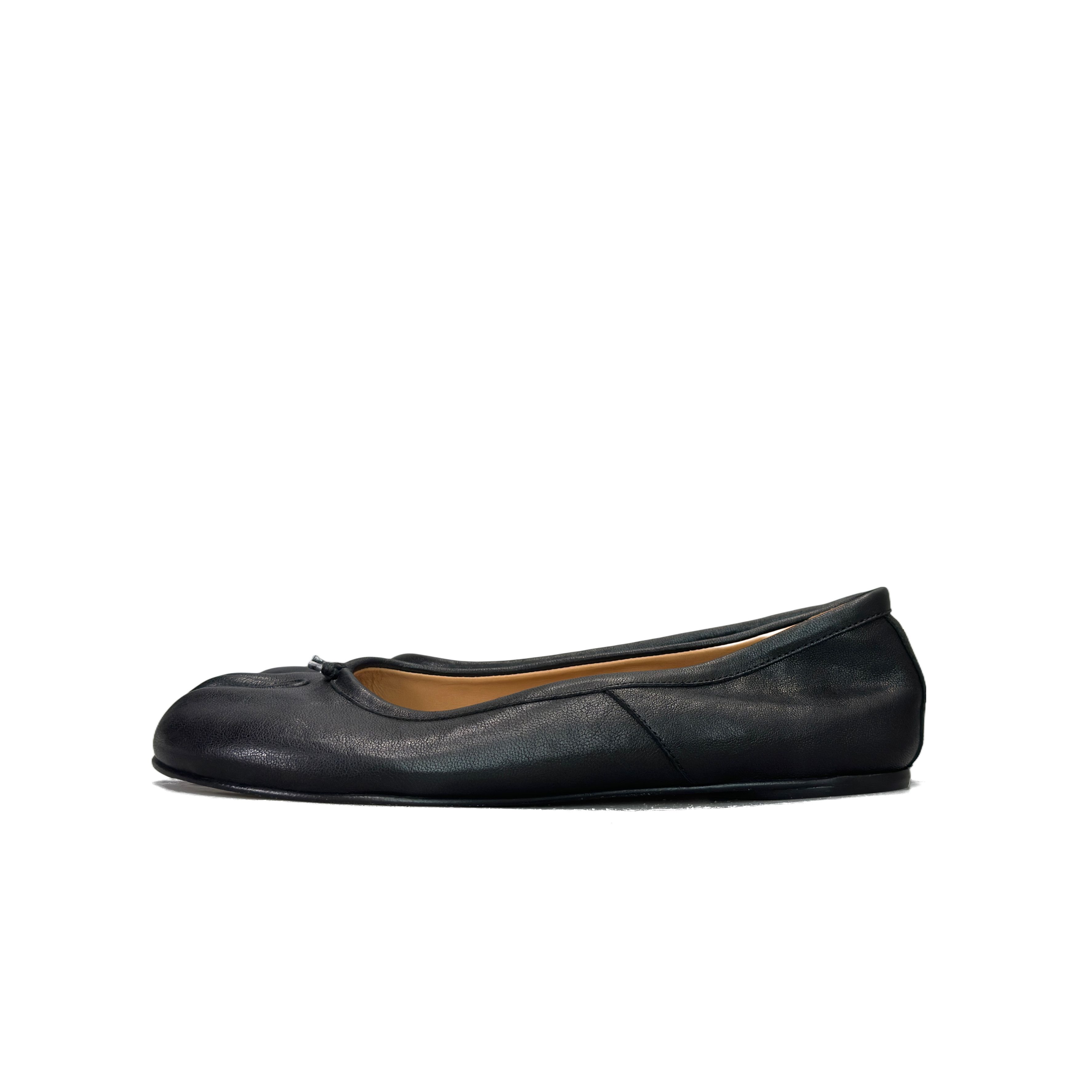 Maison Margiela Maison Margiela Black Leather Tabi Ballet Flats Size 38 Size US 8 / IT 38 - 1 Thumbnail