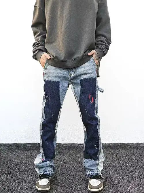 Jean Splattered Paint Flare Jeans Size US 30 / EU 46 - 2 Thumbnail