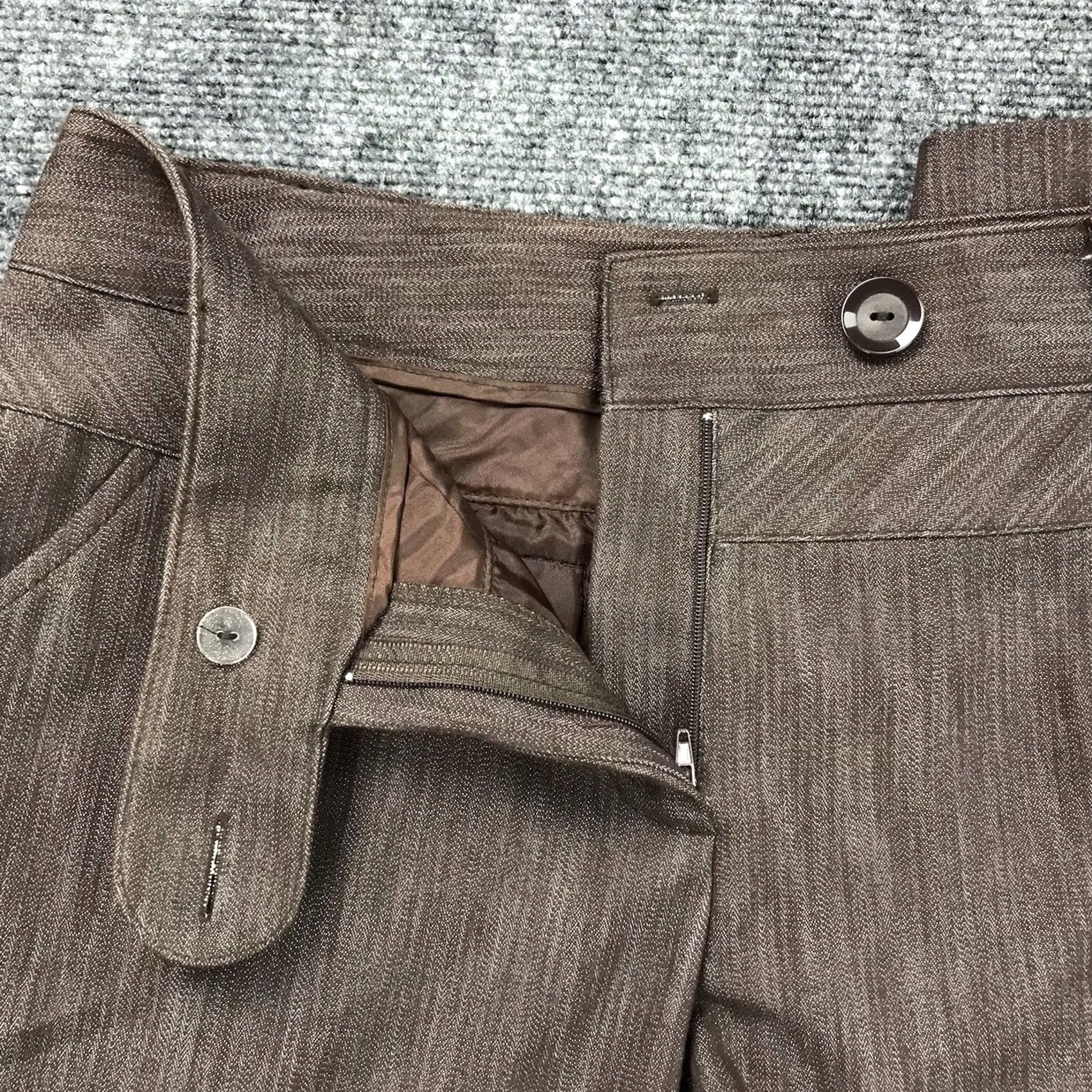 Vintage AGB Womens 10 Petite Dress Pants Brown Stretch Slacks 32x29 Stylish Size 32" / US 10 / IT 46 - 7 Thumbnail