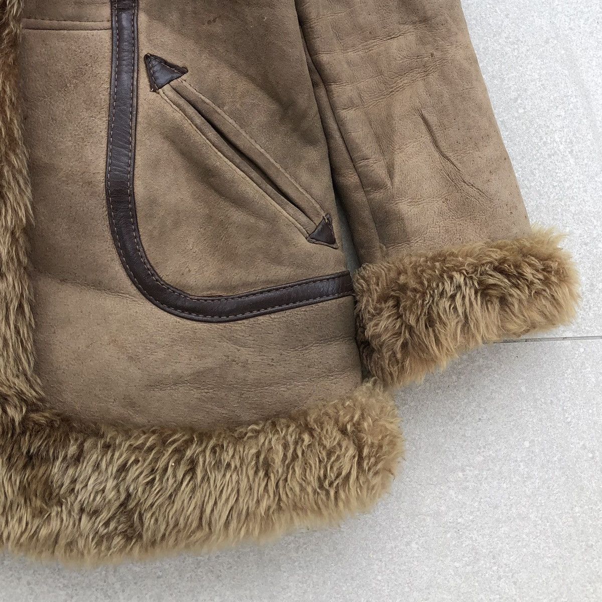 Japanese Brand Vintage Real Leather Sheepskin Fur Coat Made in Spain Size M / US 6-8 / IT 42-44 - 5 Thumbnail