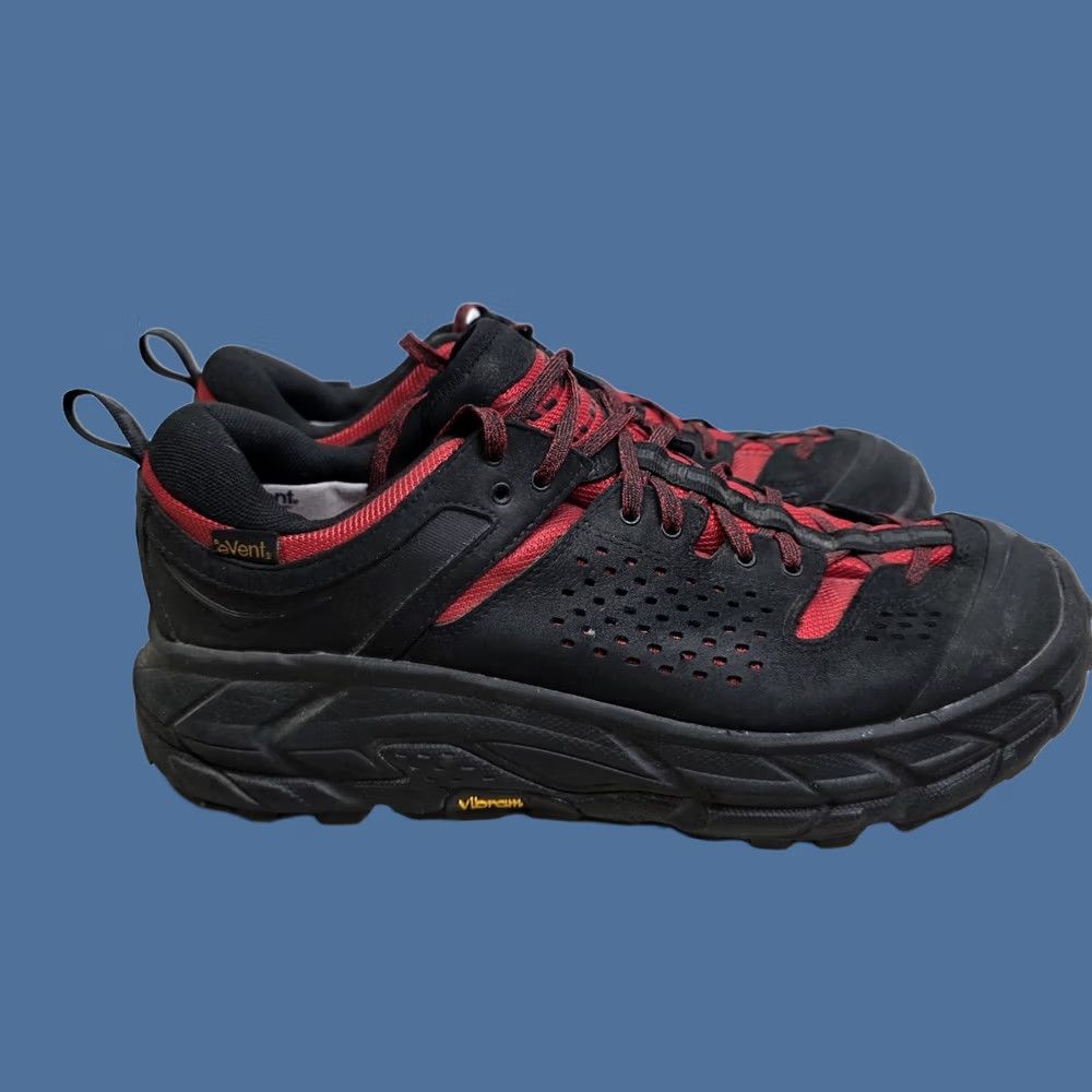 Vintage Hoka One One Engineered Garments Tor Ultra Low EG Black Red Size 12 Mens Athletic Sneaker Size US 12 / EU 45 - 1 Thumbnail