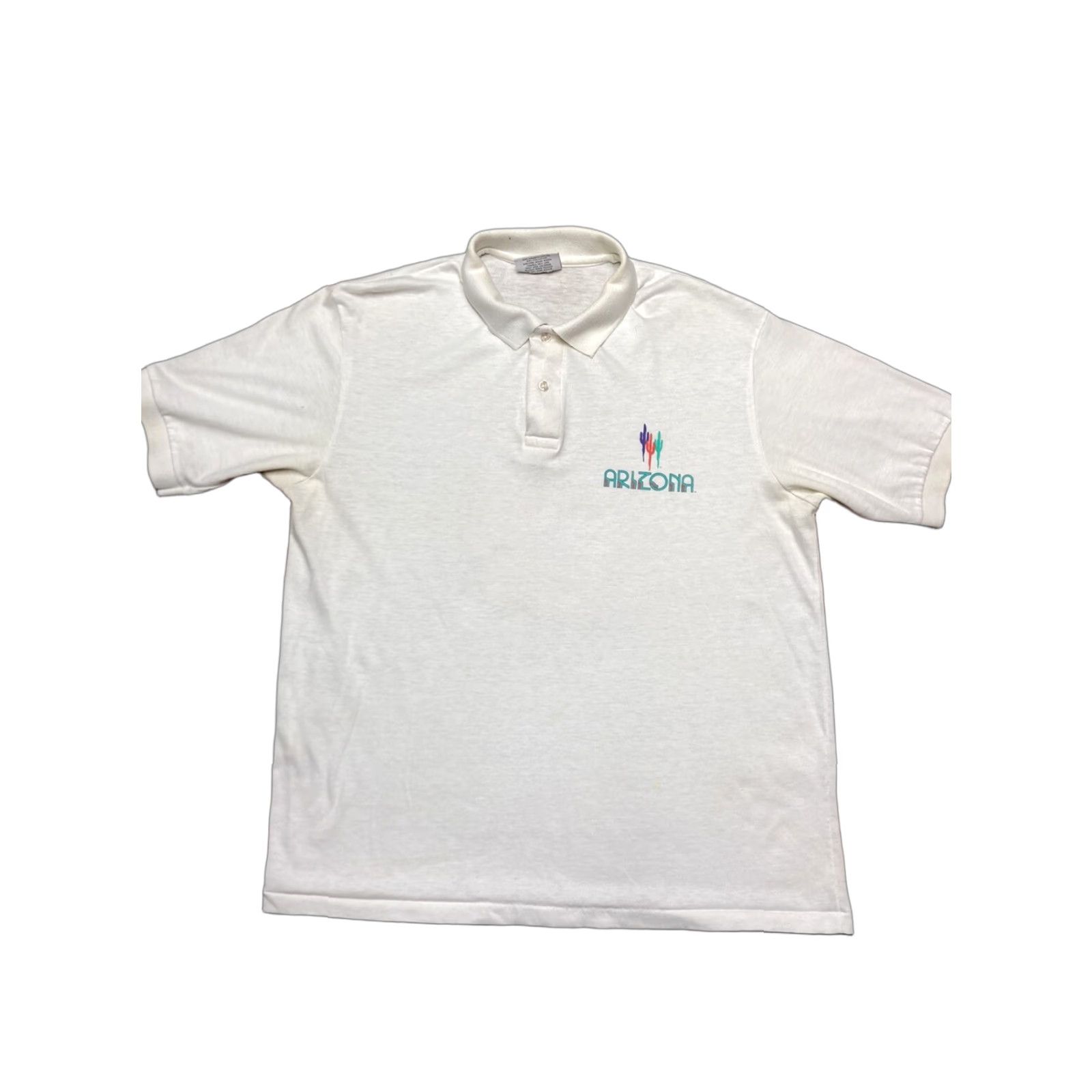 Vintage VINTAGE AriZona Polo Shirt Henley 80s 90s USA Golf XL White Men Short Sleeve Polo Size US XL / EU 56 / 4 - 1 Thumbnail