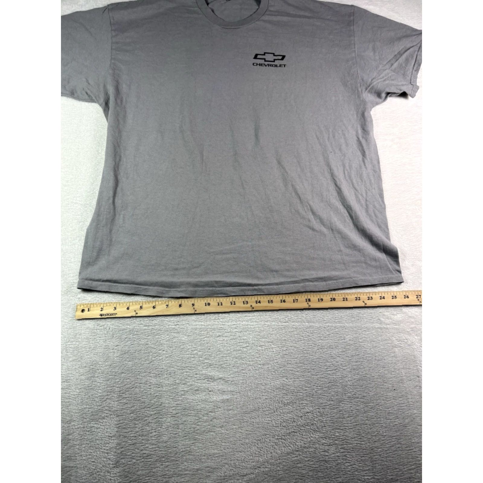 Gildan Gildan Men's T-Shirt Chevy American Strong 2XL Gray Cotton Graphic Tee Cars 90s? Size US XXL / EU 58 / 5 - 4 Thumbnail