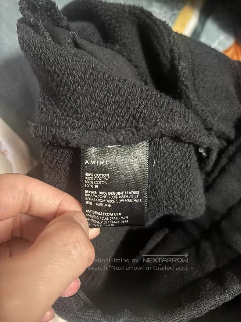 Amiri Amiri Black ripped patchwork leather sweatpants Size US 36 / EU 52 - 4 Thumbnail