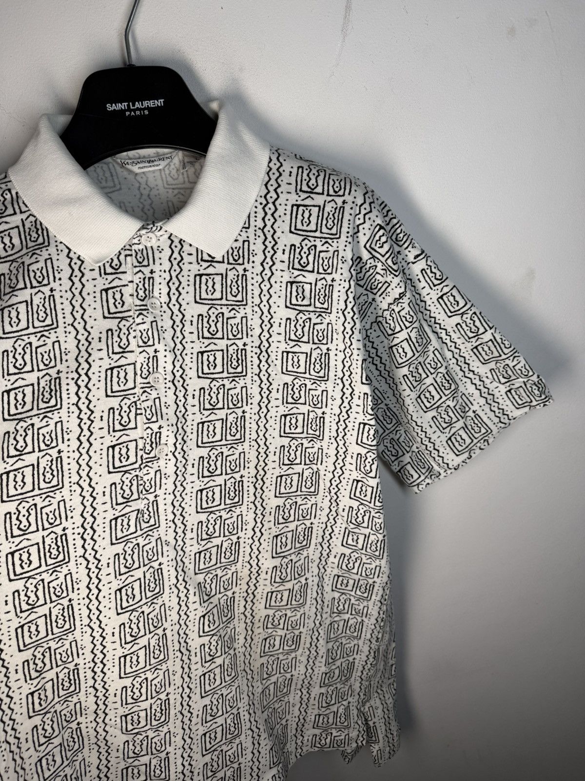 Yves Saint Laurent 90s YSL Polo Super Soft Button Up T-Shirt Vintage Shirt y2k Size US L / EU 52-54 / 3 - 7 Thumbnail