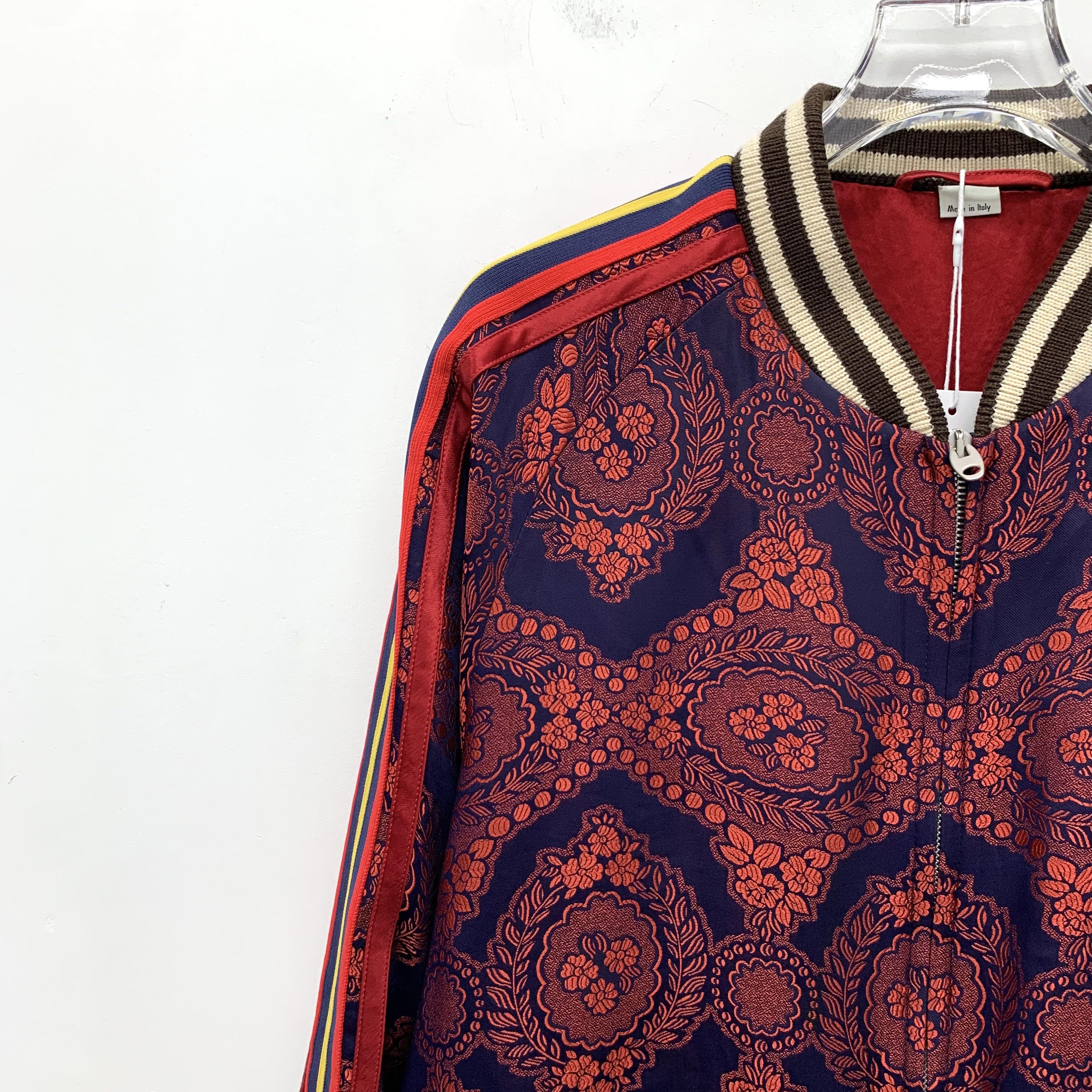 Gucci Gucci Baroque Floral Embroidered Jacket Burgundy (44) Size US S / EU 44-46 / 1 - 3 Thumbnail