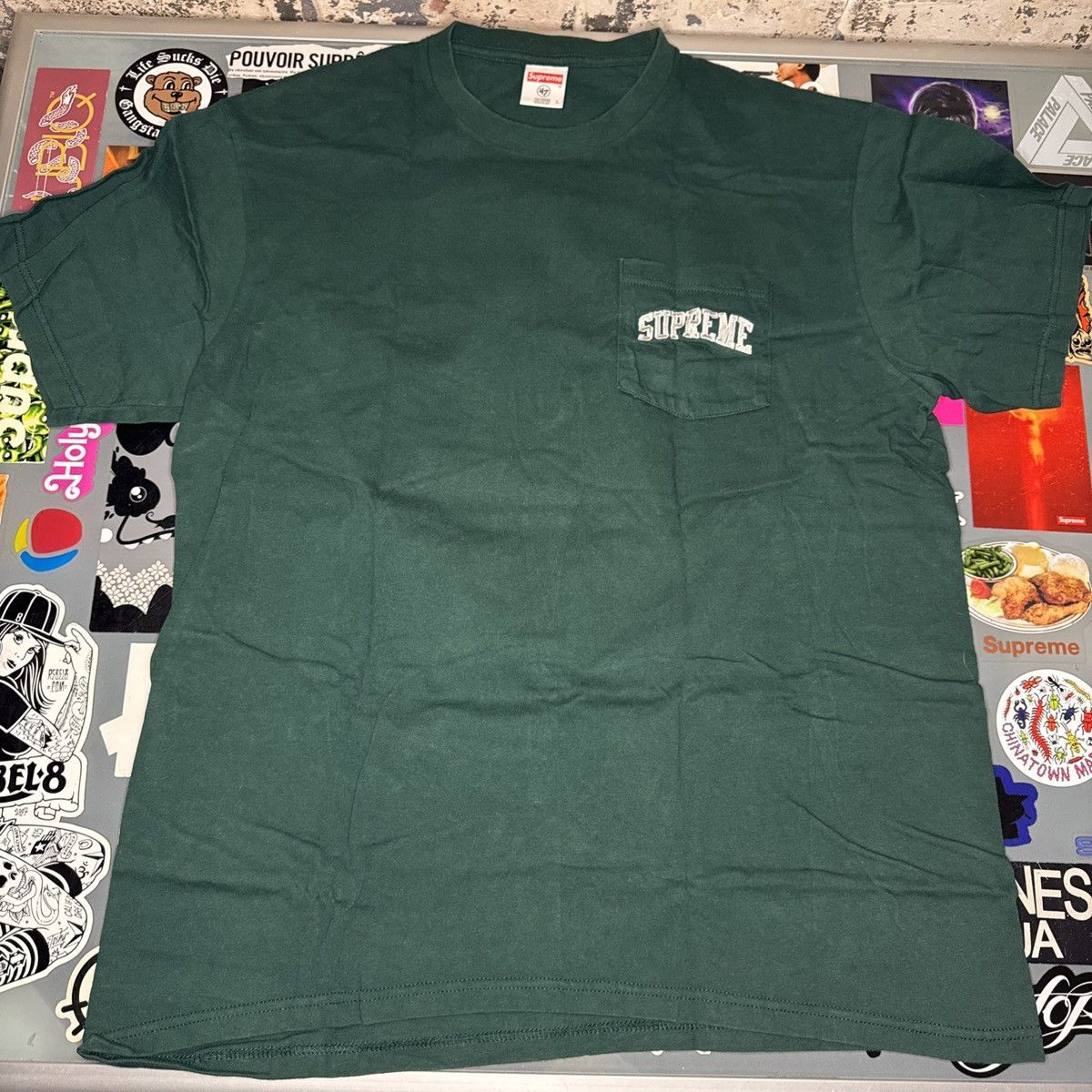 Supreme Supreme NFL Raiders ‘47 Pocket Tee Dark Green Sz Large SS19 Size US L / EU 52-54 / 3 - 3 Thumbnail