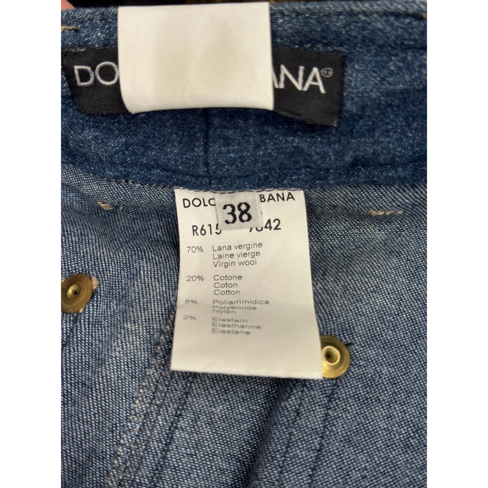 Dolce & Gabbana S/S2001 Dolce & Gabbana western hybrid wool/denim pants Size 26" / US 2 / IT 38 - 7 Thumbnail