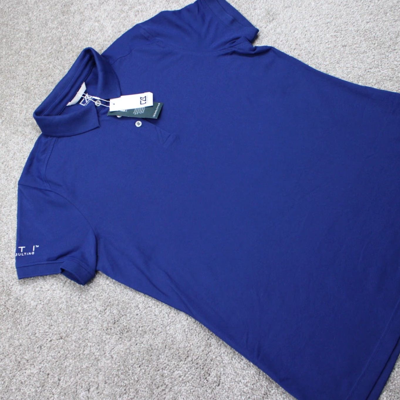 Cutter & Buck Cutter & Buck Polo Shirt Womens XL Blue NWT CB DryTec Cotton+ S/S Pullover Polo Size XL / US 12-14 / IT 48-50 - 6 Thumbnail