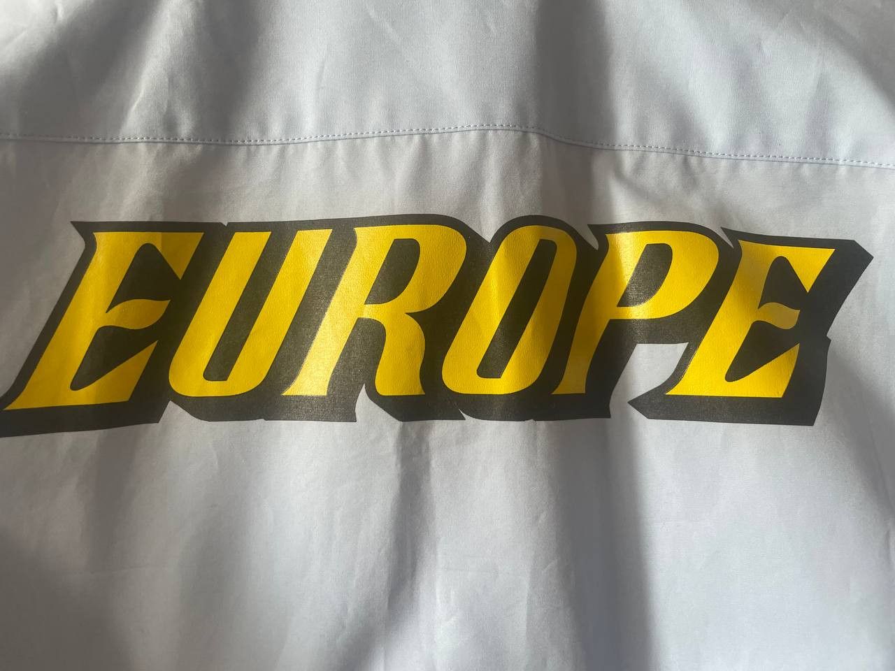 Oversized Europe Print Short Sleeve Shirt