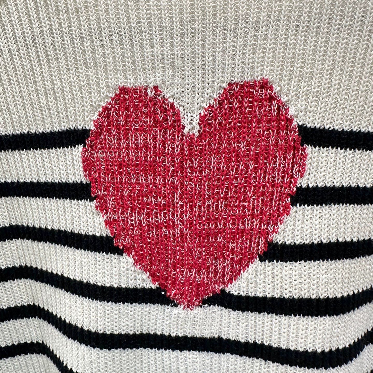 Valentino Valentino heart stripe knit long-sleeve xs cotton Size XS / US 0-2 / IT 36-38 - 6 Thumbnail