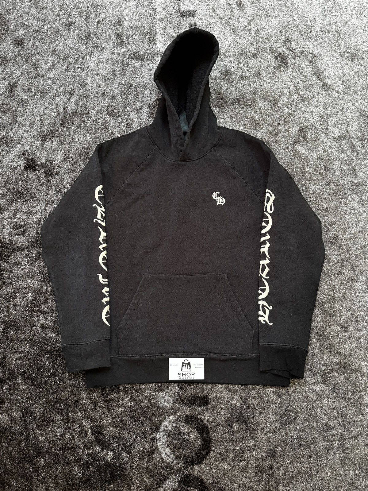Chrome Hearts CHROME HEARTS SLO RIDE EMBROIDERED BLACK HOODIE