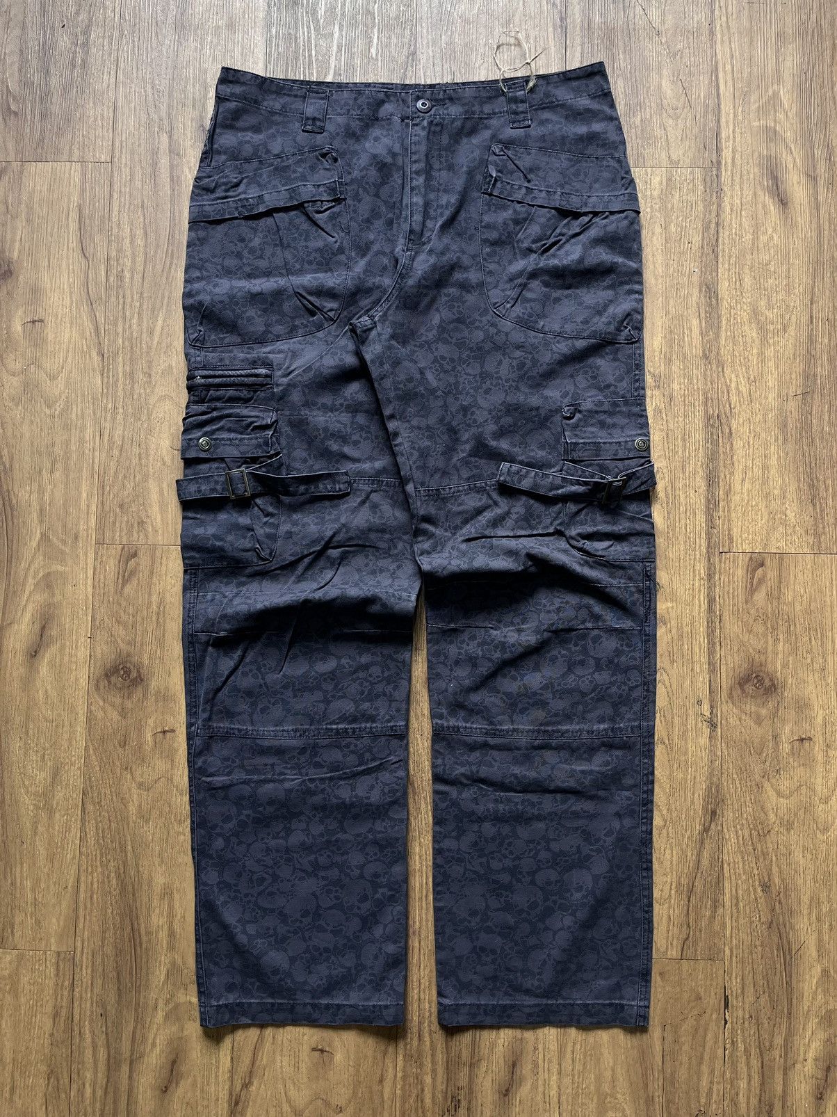 Japanese Brand × Neighborhood × Seditionaries Vintage 2000s Neighborhood Japan Skull Bones Printed Bondage Size US 36 / EU 52 - 1 Thumbnail