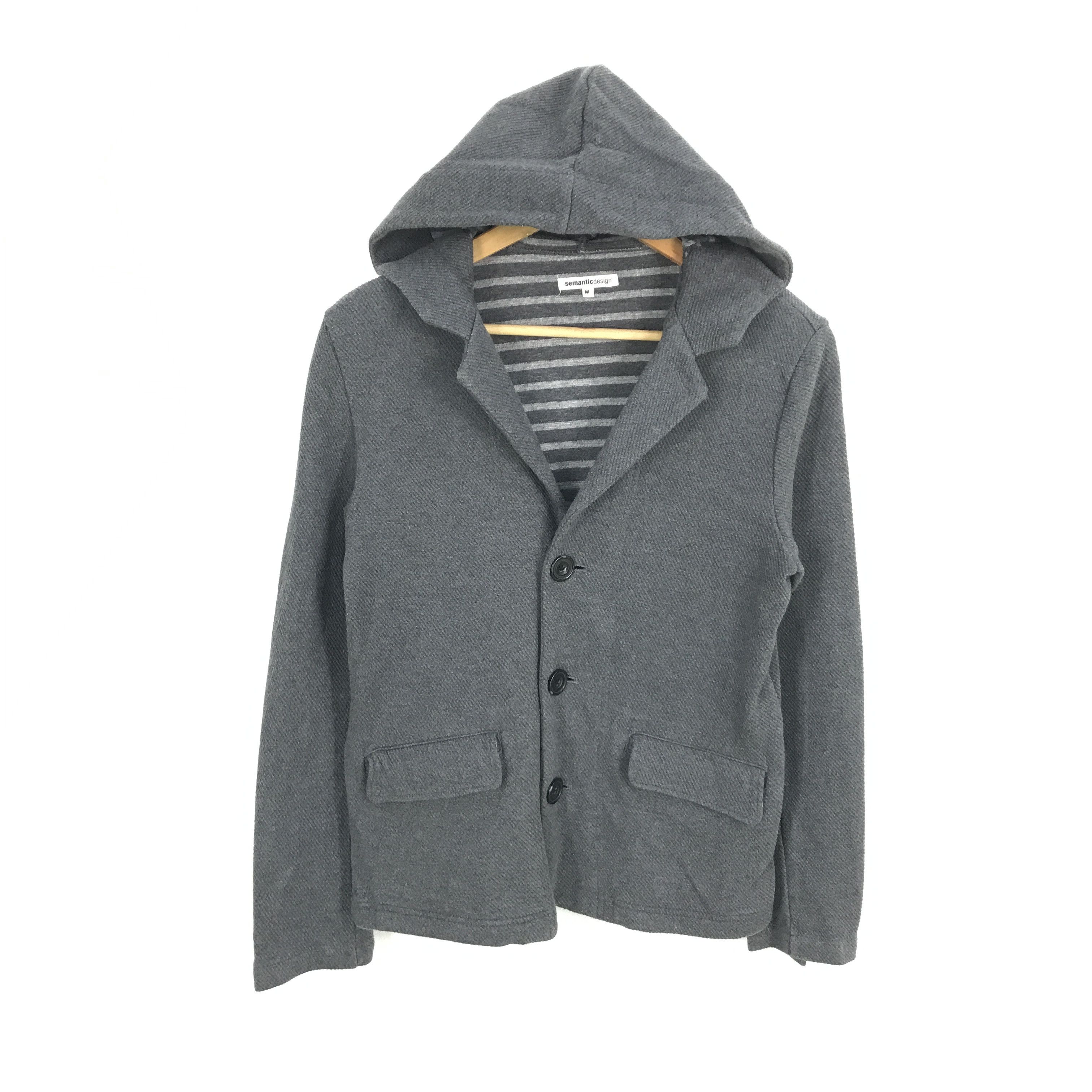 Japanese Brand × semanticdesign Japan design blazer hoodie semantic design button jacket Size US M / EU 48-50 / 2 - 1 Thumbnail