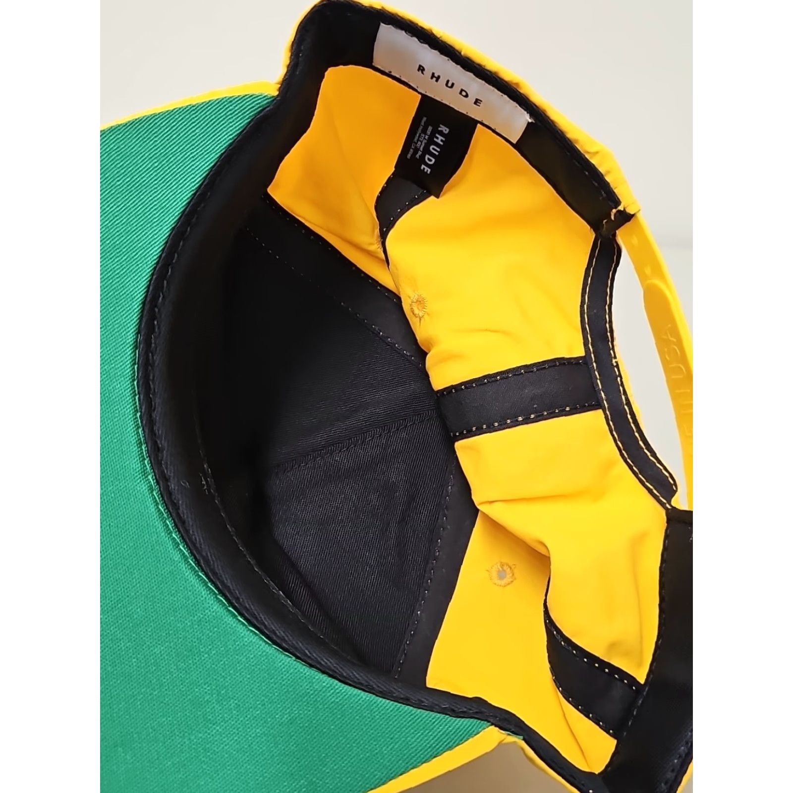 Rhude Rhude LORIENT RACING Yellow Hat Cap Authentic NEW One Size Men Adjustable Baseball Cap Cap Ancient Deadstock Fall Spring Summer Winter Gents Mens Size ONE SIZE - 5 Thumbnail