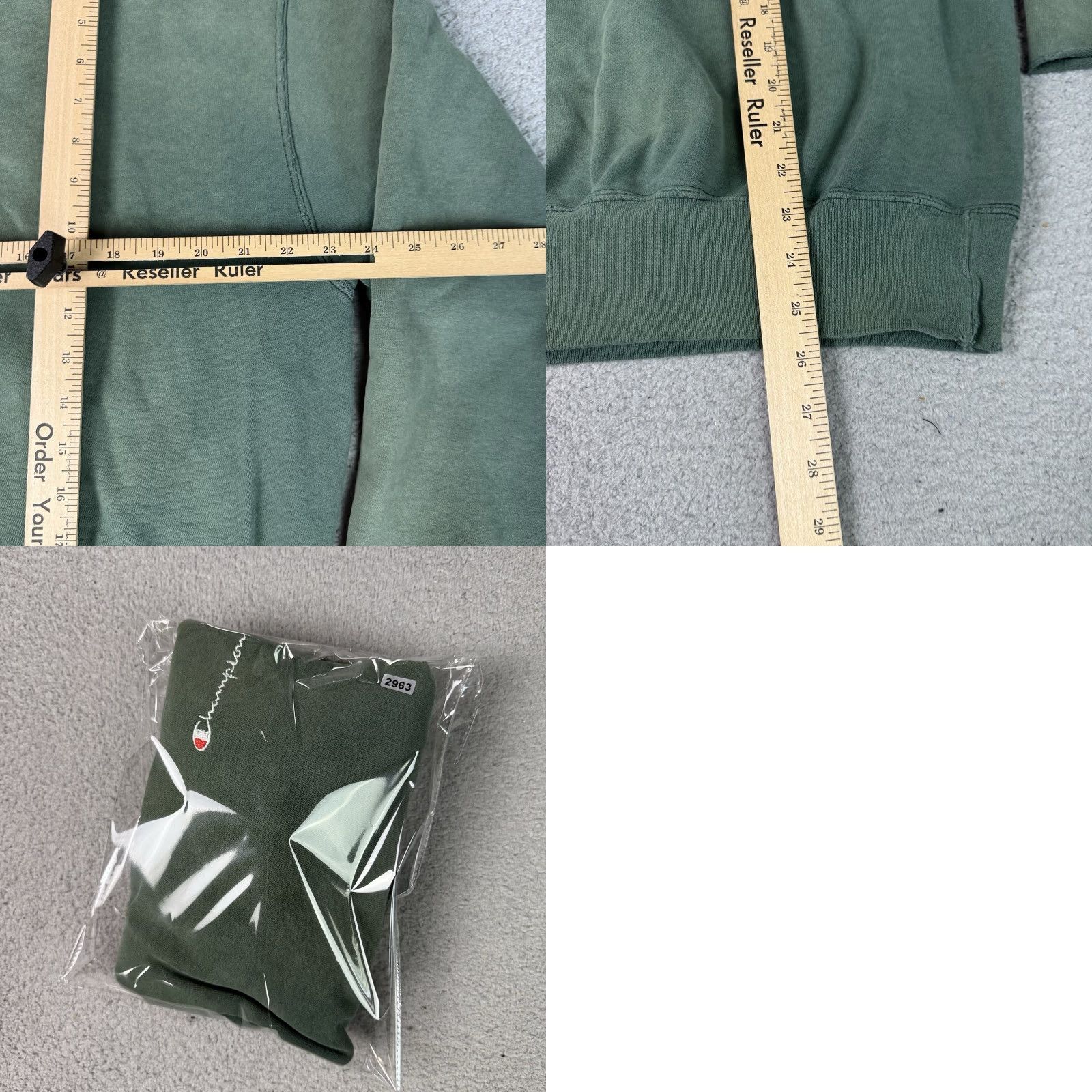Champion VINTAGE Champion Sweatshirt Adult L Green Sun Faded Distressed Script Rare L Mens Sweatshirt Size US L / EU 52-54 / 3 - 9 Thumbnail