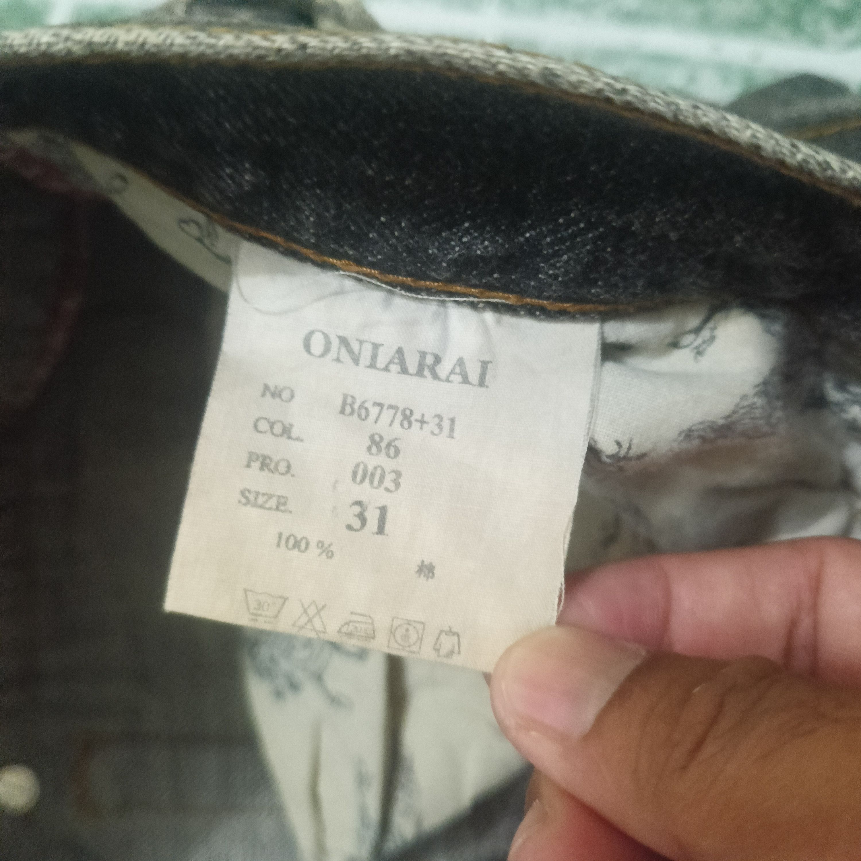 Who Decides War Japanese Black Jeans Oniarai Flared Jeans Distressed Size US 31 - 11 Thumbnail