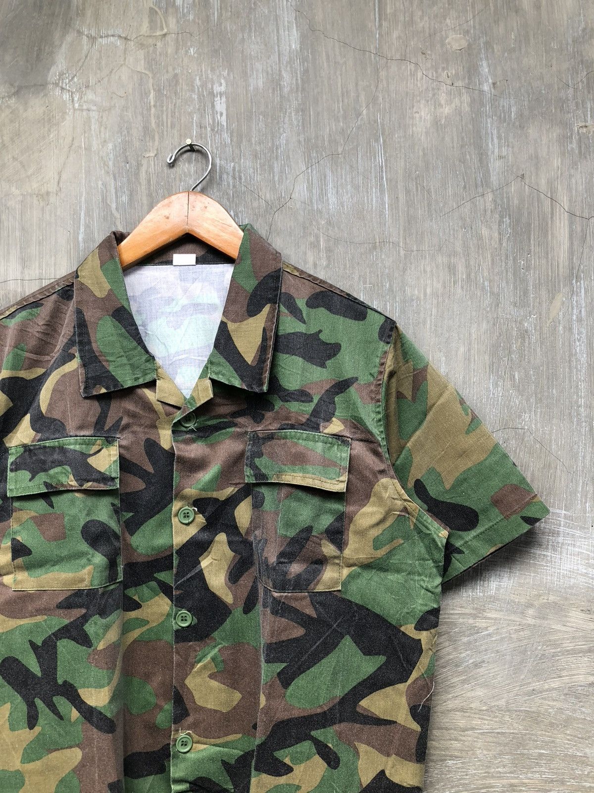 Japanese Brand Unknown - Army Men Button Up Shirt Size US L / EU 52-54 / 3 - 2 Thumbnail
